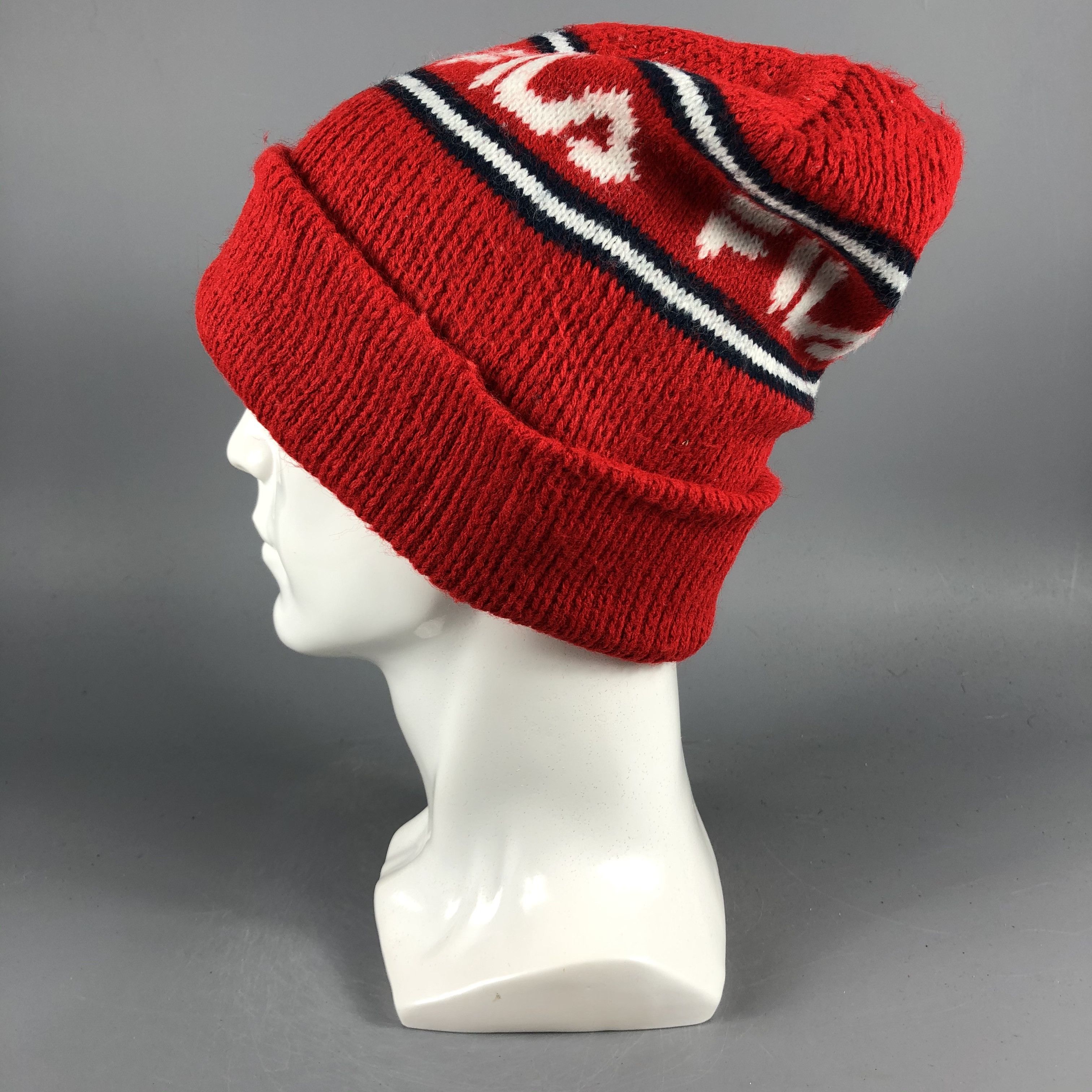 Fila × Vintage Fila USA Spellout Beanie Snow Hat Snow Cap -D1055 Size ONE SIZE - 2 Thumbnail