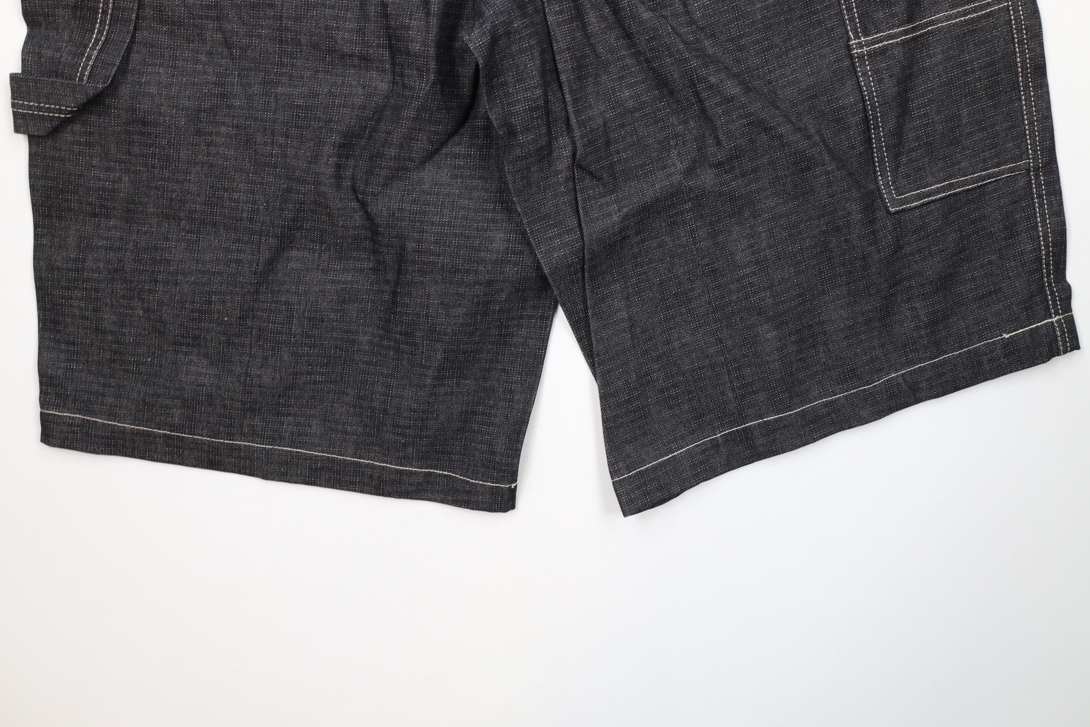 Vintage Deadstock Vintage 90s Y2K Streetwear Fit Denim Shorts Black Size US 40 / EU 56 - 11 Thumbnail