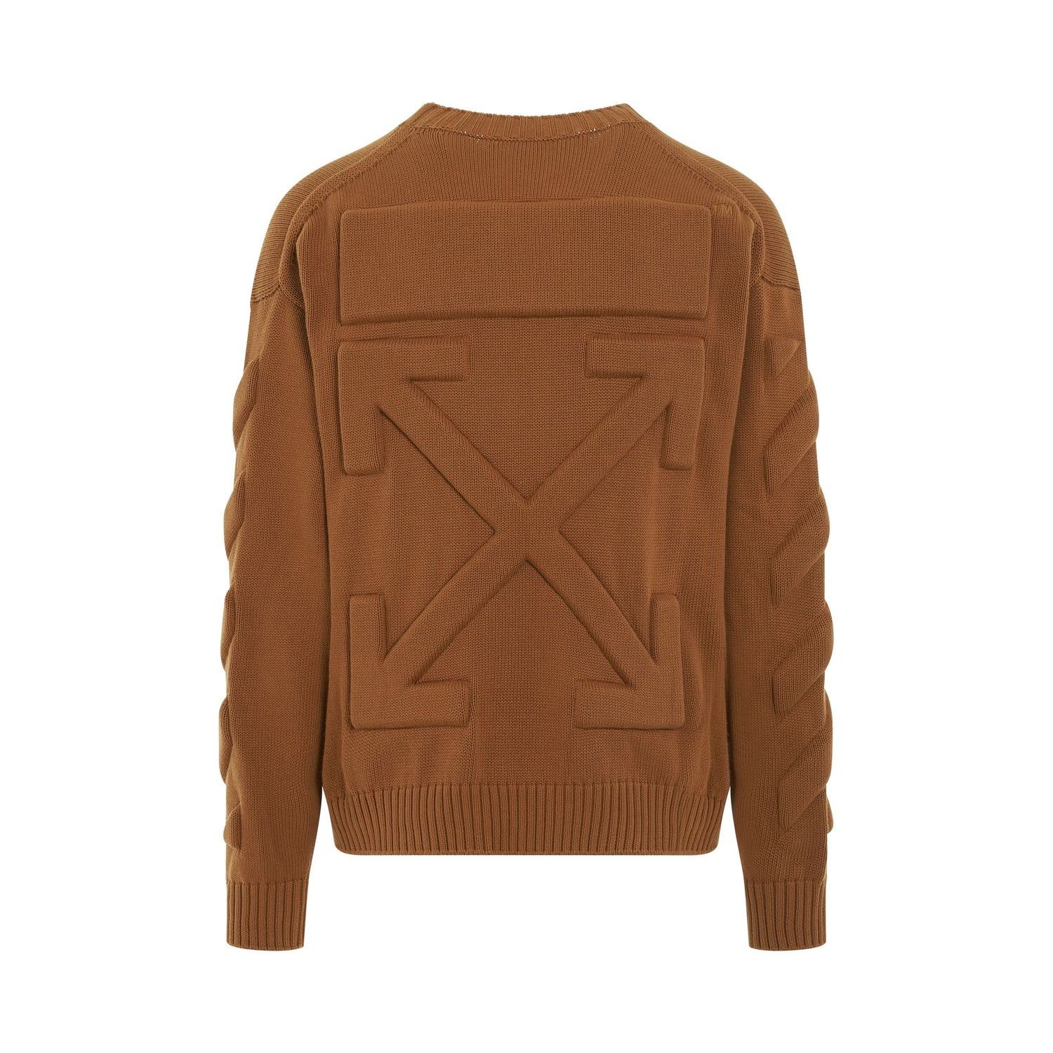 Off-White o1y0325 Crewneck Sweater in Brown Size US XXS / EU 40 - 4 Thumbnail