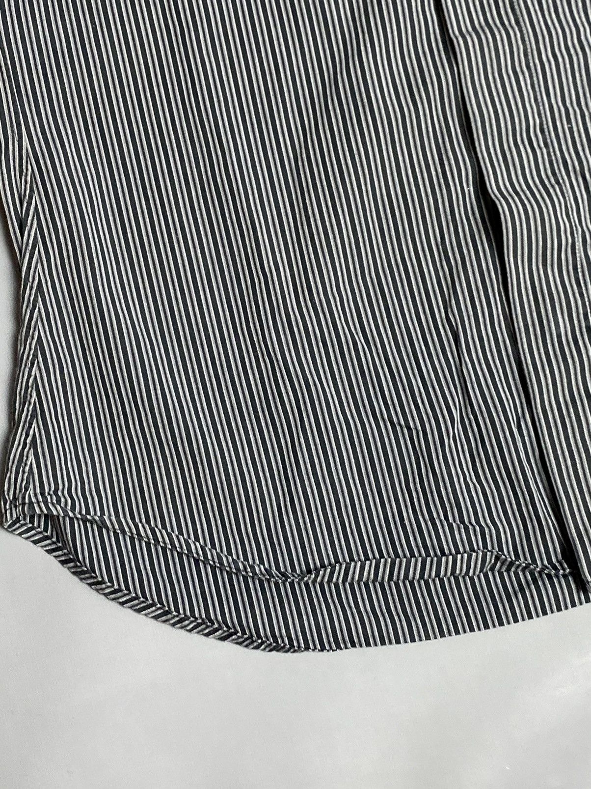 Thierry Mugler Vintage Thierry Mugler Striped Slim Snap Button Shirt Sz 40 Size US M / EU 48-50 / 2 - 7 Thumbnail