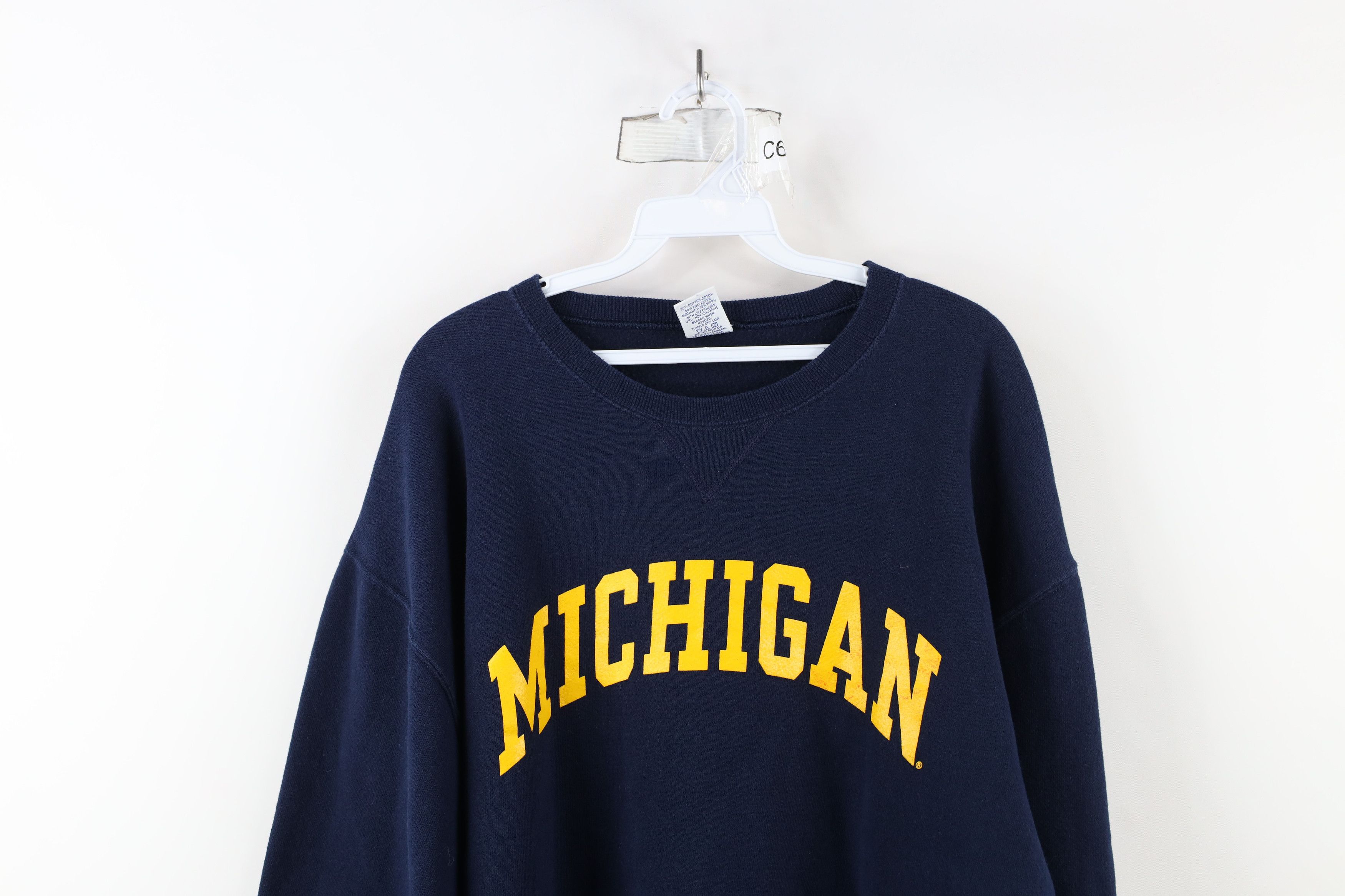 Russell Athletic × Vintage Vintage 90s Russell Athletic University Michigan Sweatshirt Size US L / EU 52-54 / 3 - 2 Thumbnail