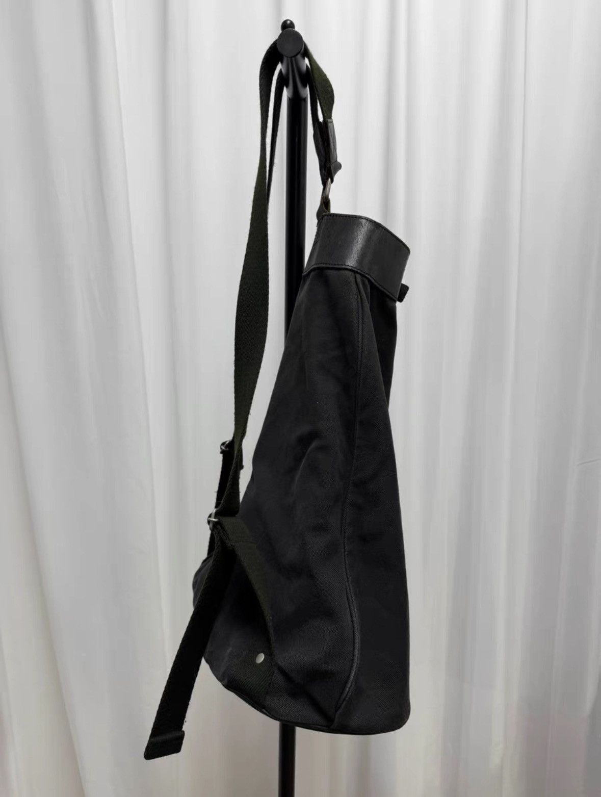 Yohji Yamamoto Yohji Yamamoto pour homme Leather Patch Canvas Backpack Size ONE SIZE - 1 Thumbnail