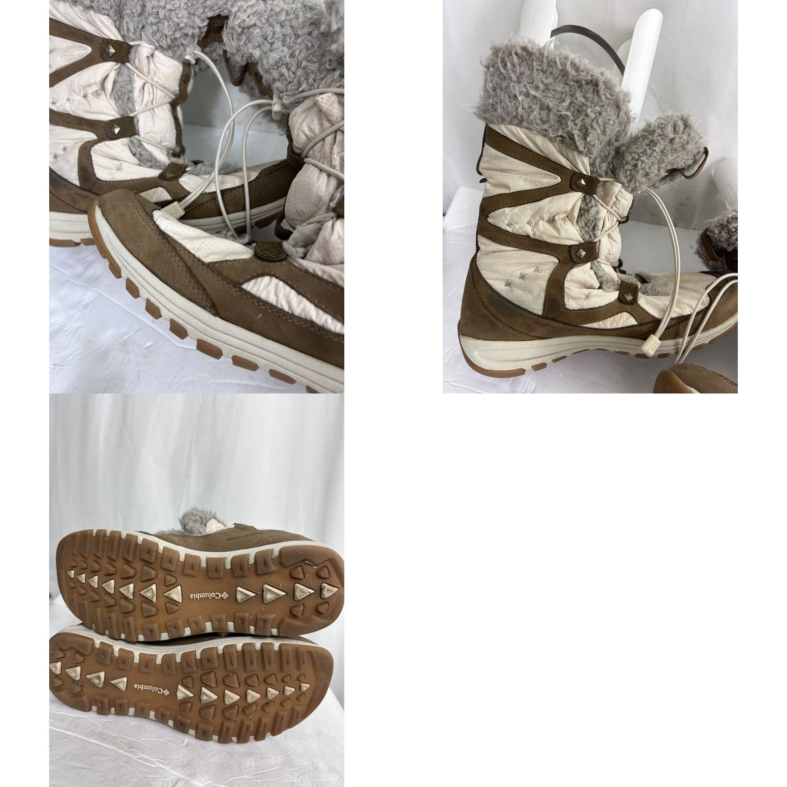 Vintage Columbia Boots Womens 10 Snow Boot Lined Brown White Faux Sherpa Outdoor Winter Hiking Womens Shoes Size US 10 / IT 40 - 11 Thumbnail