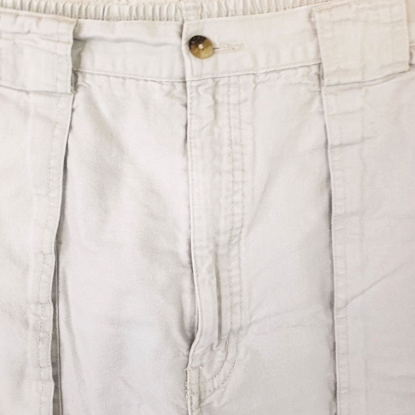 Vintage Hook & Tackle Beer Can Shorts Men’s 36-38x5 Khaki Cotton Cargo Pocket Elastic Waist 5 Inseam Beach Casual Mens Size US 36 / EU 52 - 3 Thumbnail