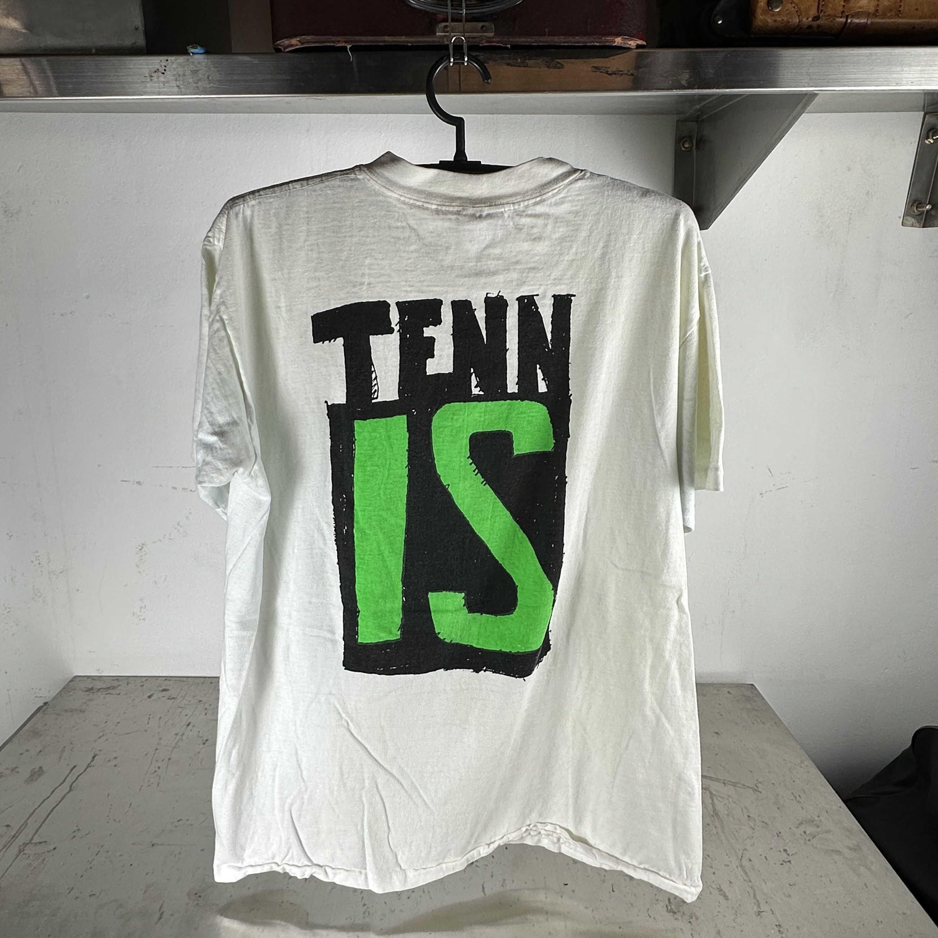 Vintage ​Vintage 90s Baseline Tennis Double Sided Graphic XL T-shirt Size US XL / EU 56 / 4 - 3 Thumbnail