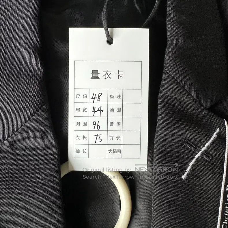 Dior Dior Black pure wool striped logo suit Size 48R - 8 Thumbnail