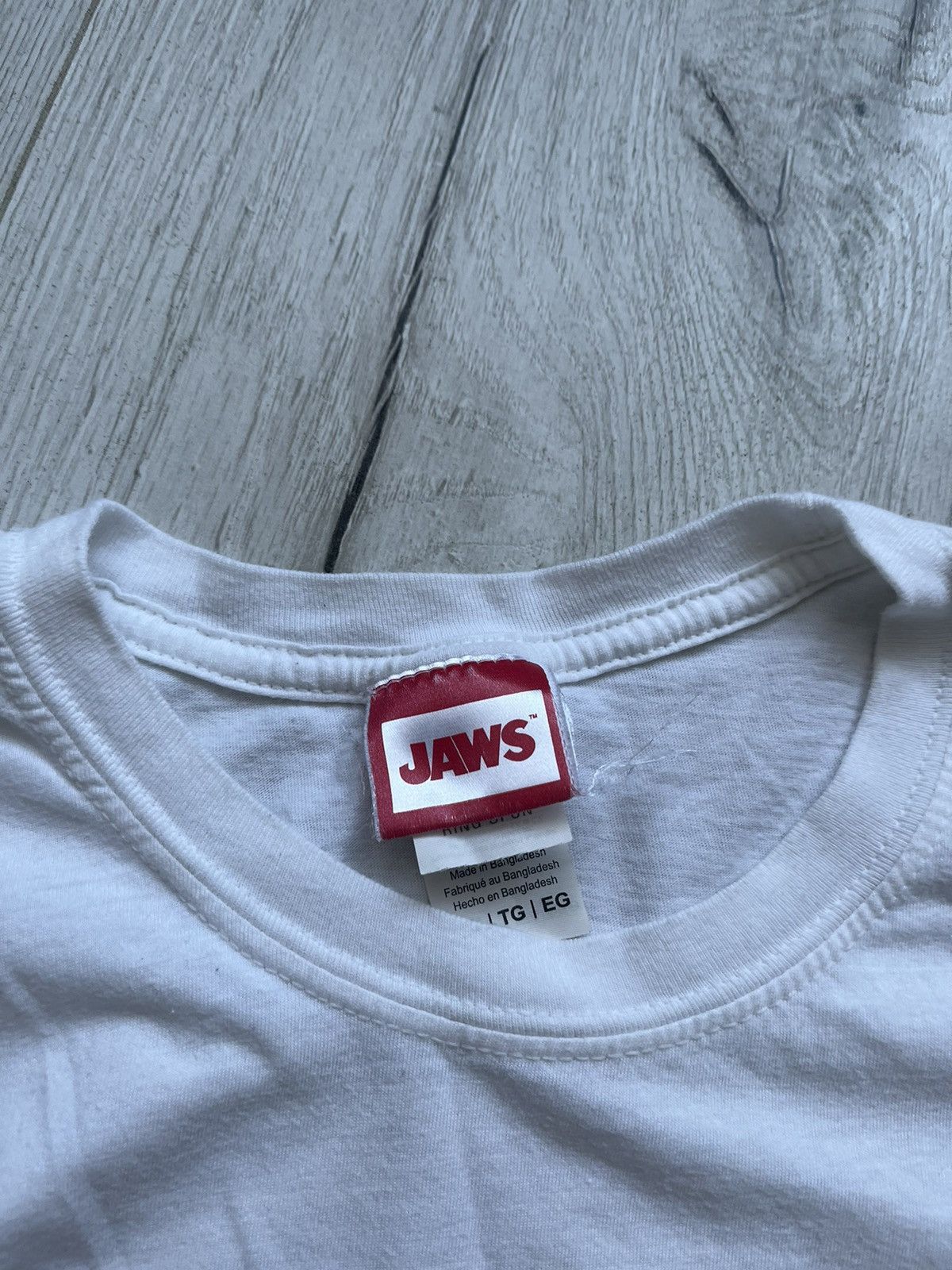 Vintage Rare The Jaws Promotion White T Shirt Mens XL size Size US XL / EU 56 / 4 - 3 Thumbnail
