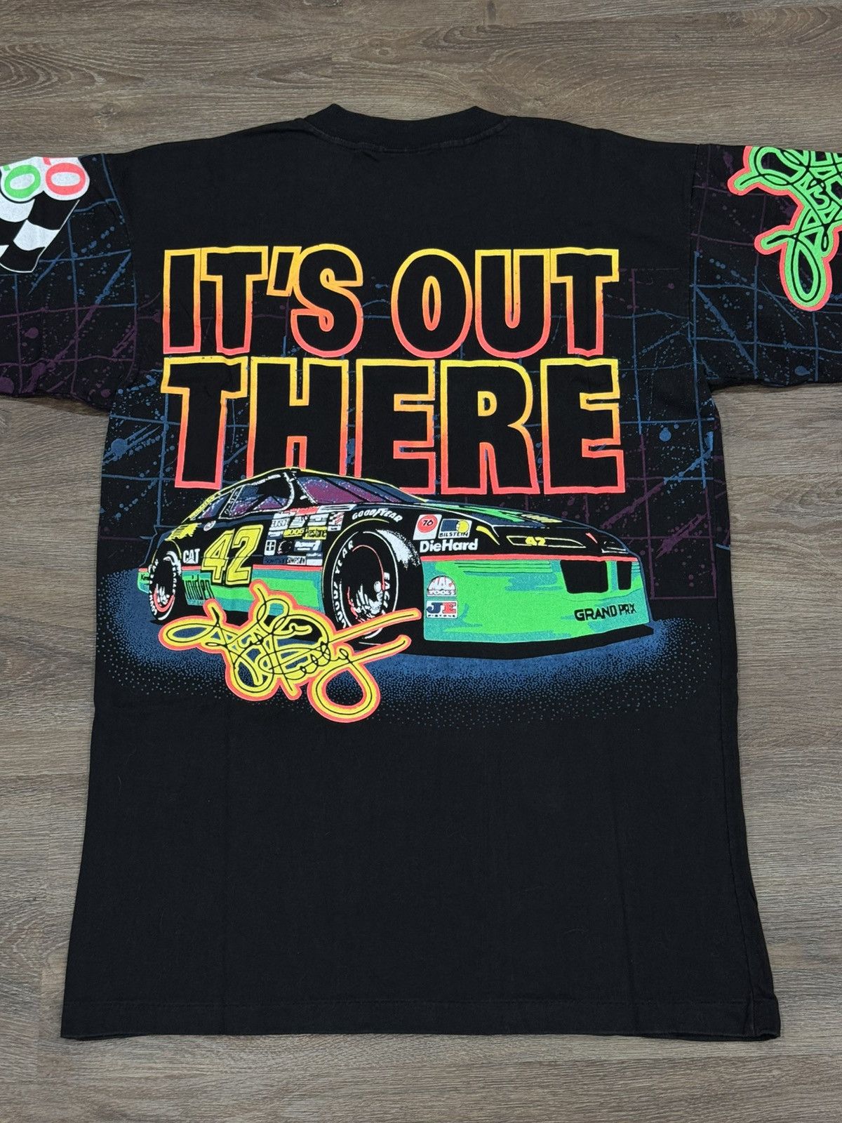 NASCAR Vintage 1993 Kyle Petty Mello Yello NASCAR AOP T-Shirt Size US M / EU 48-50 / 2 - 4 Thumbnail