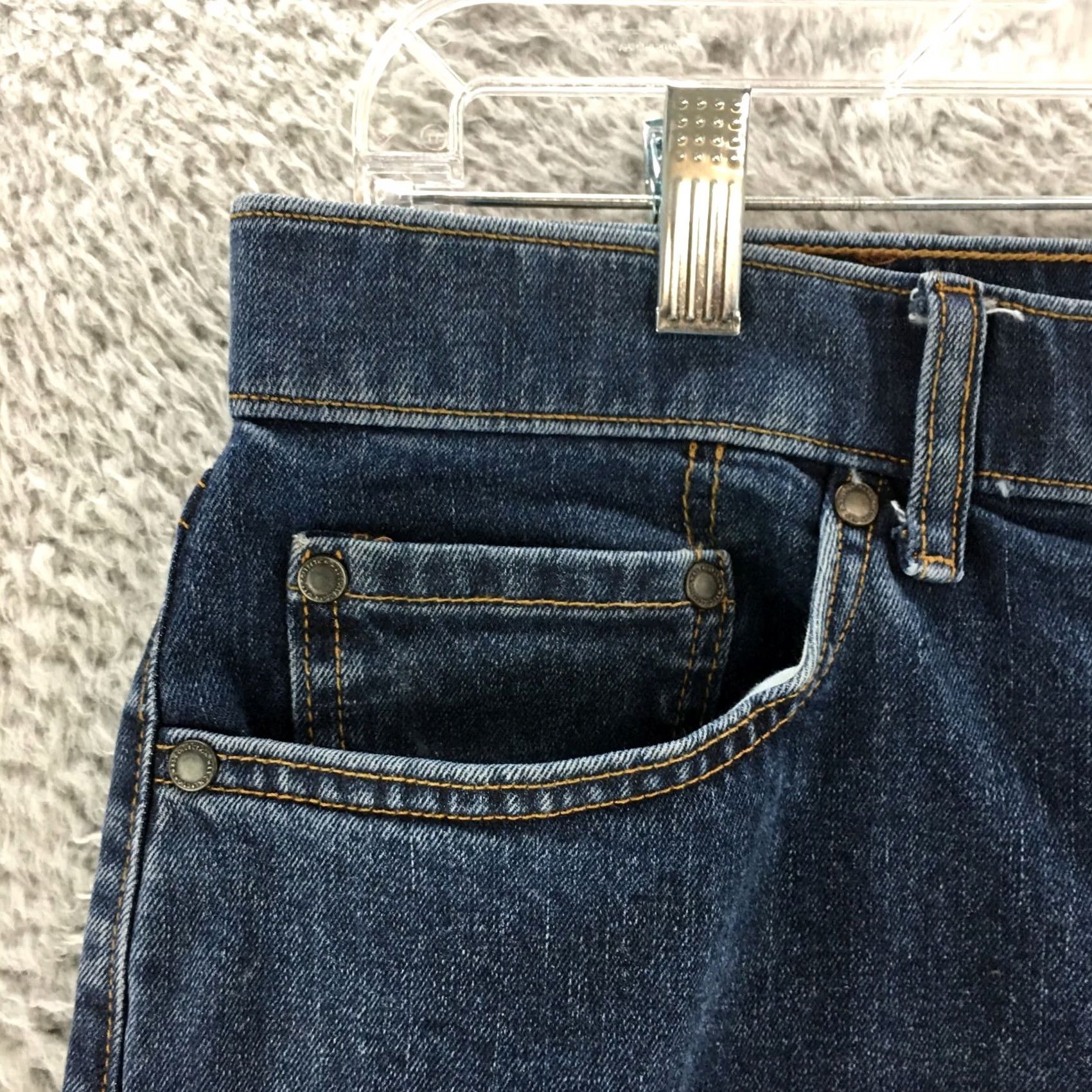 Vintage M&S Collection Jeans Mens Regular Straight Leg Blue Medium Wash Denim Zip 34x29 Size US 34 / EU 50 - 3 Thumbnail