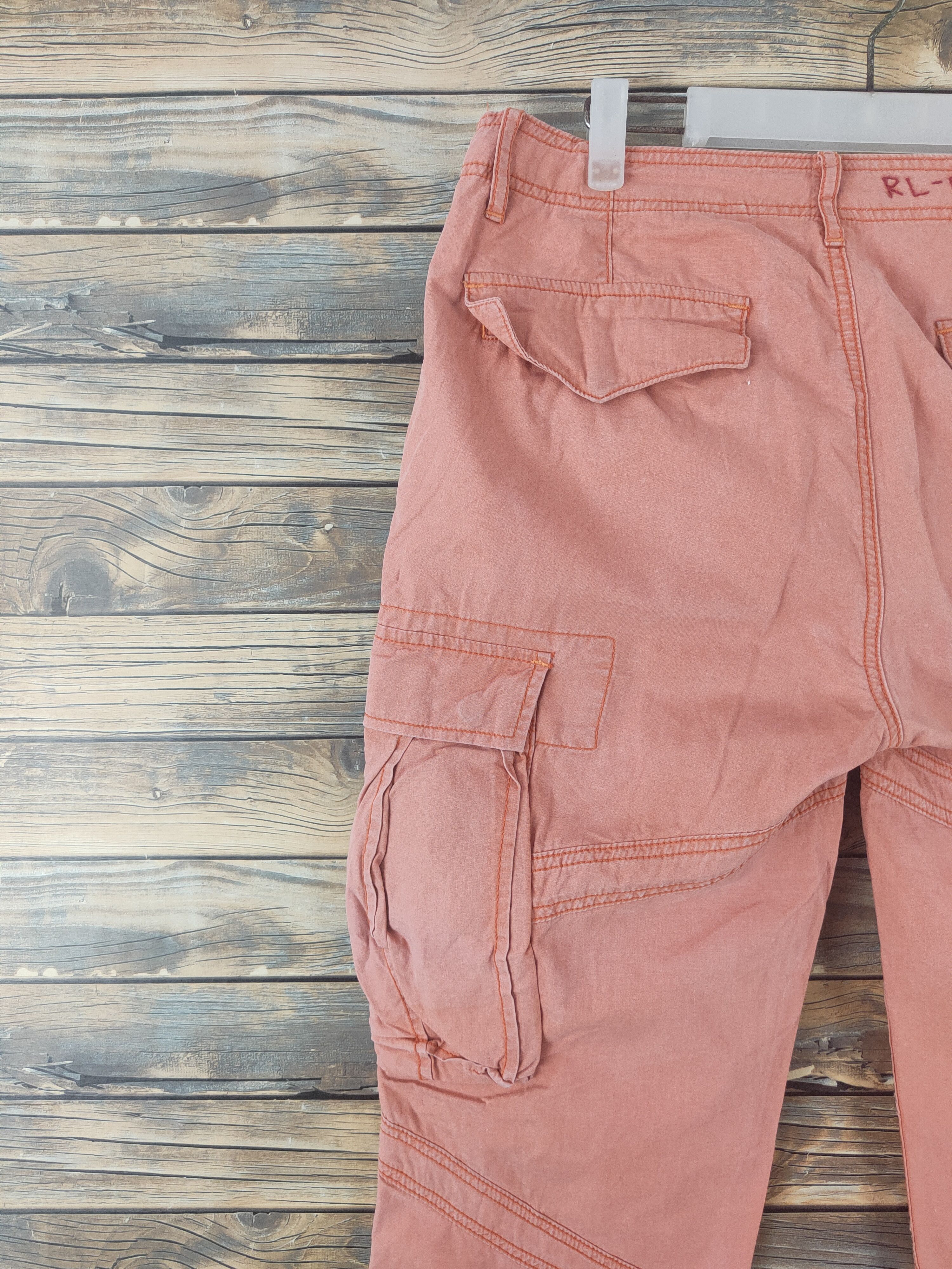 Polo Ralph Lauren DL Polo by Ralph Lauren Orange Multipocket Cargo Pants #2037 Size US 32 / EU 48 - 9 Thumbnail