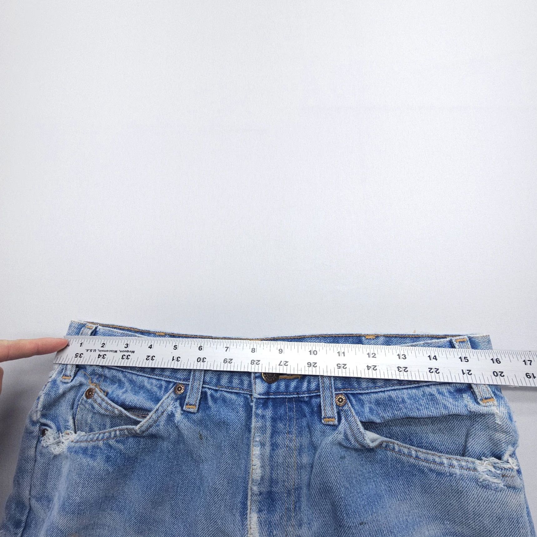 JCPenney VTG 80s JCPenney Plain Pockets Bootcut Jeans Mens 32 x 28 Blue 5-Pocket Design Denim Cotton Regular USA 90s 80s Mens Size US 32 / EU 48 - 7 Thumbnail