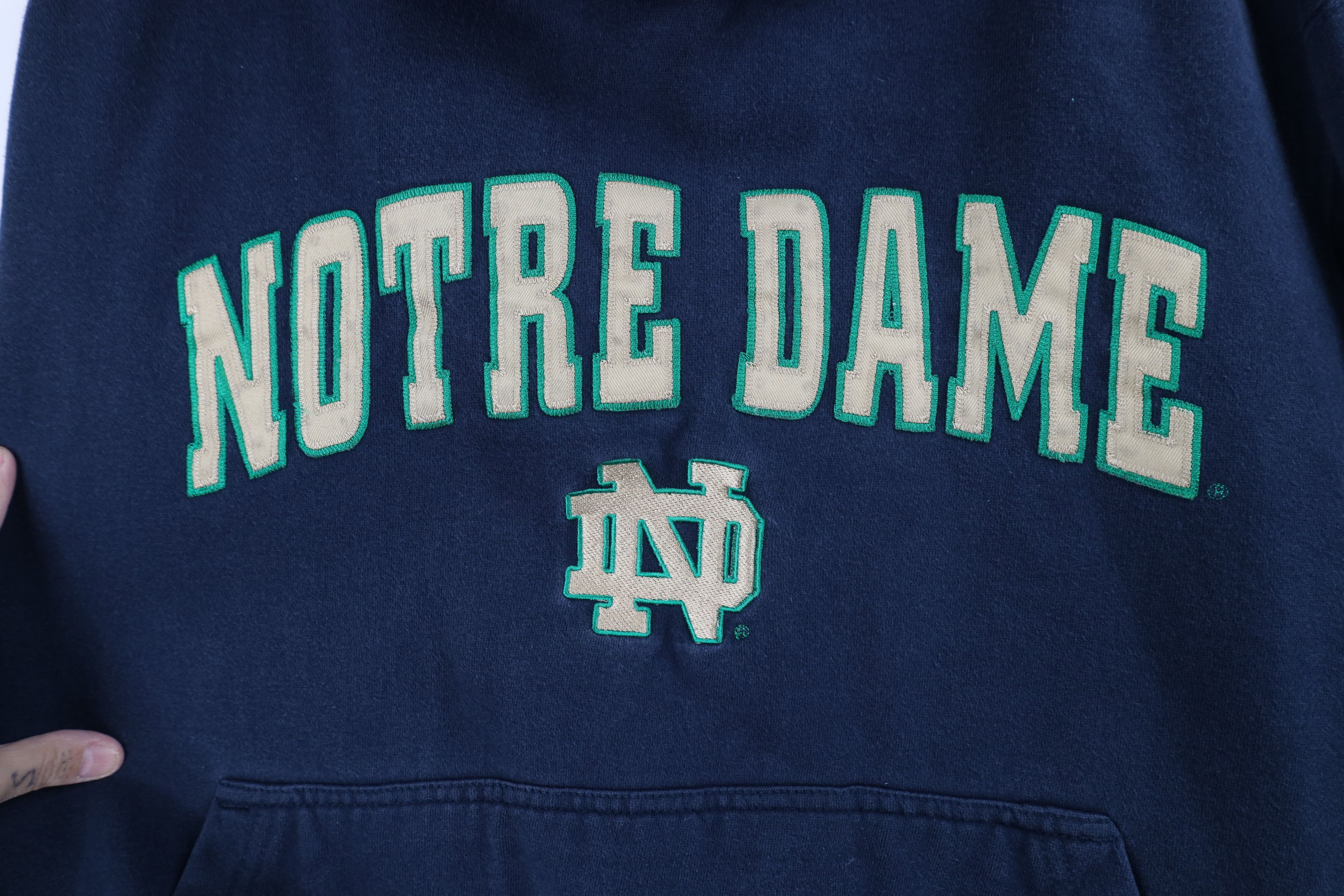 Vintage Vintage 90s Spell Notre Dame University Hoodie Sweatshirt Size M / US 6-8 / IT 42-44 - 6 Thumbnail