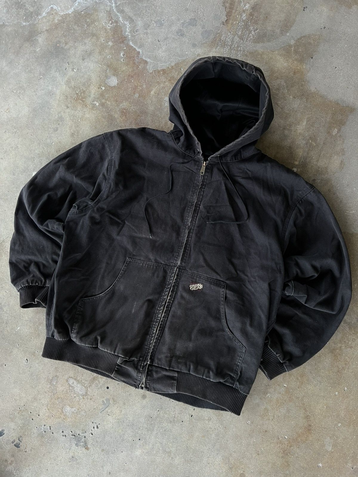 Vintage Vintage Black Faded Essential Workwear Carhartt Style Jacket Size US XL / EU 56 / 4 - 1 Thumbnail