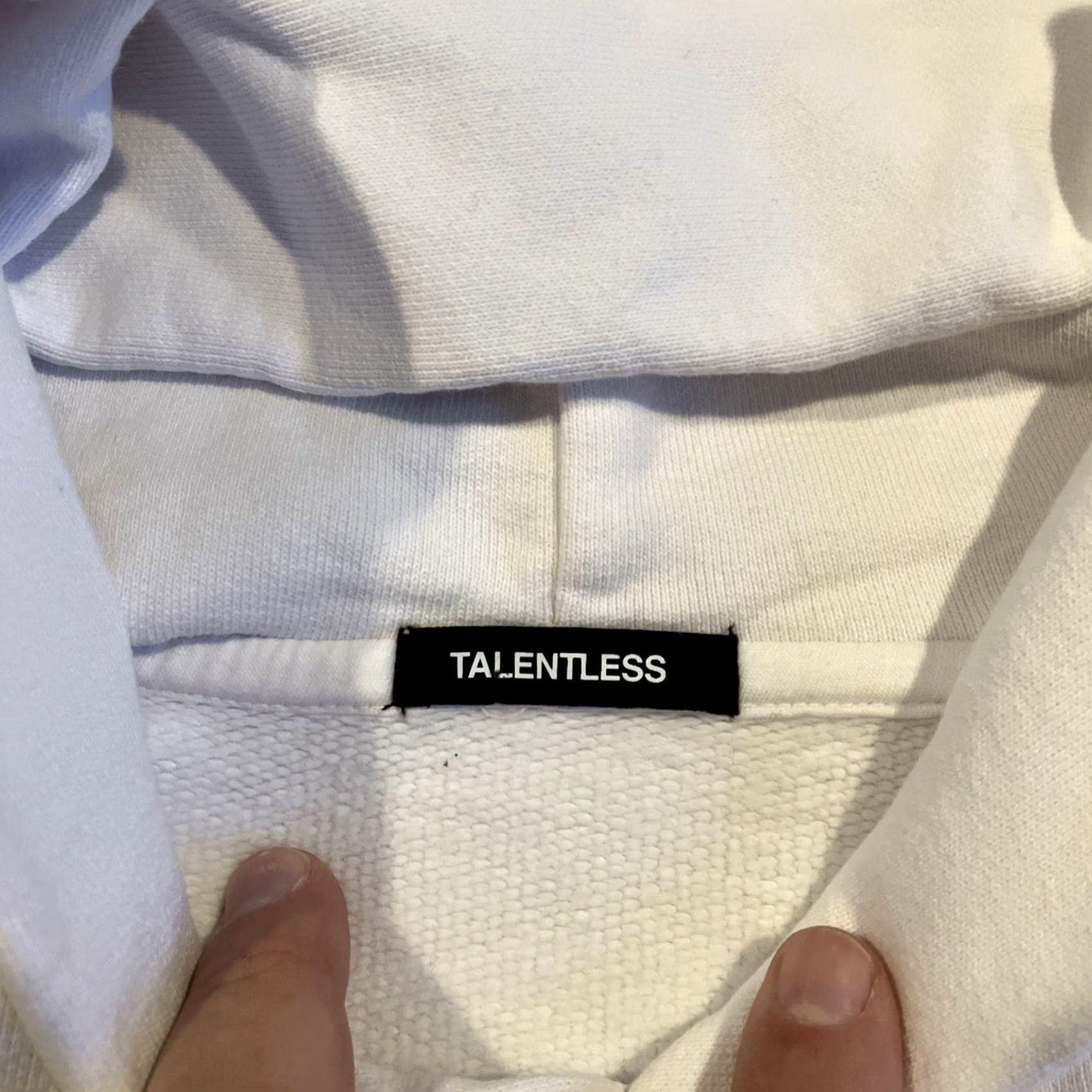 Talentless Talentless Ivory Pullover Hoodie Mens Medium Double Knit Fabric Fleece Knit Hoodie Mens Size M Ivory Pullover Hoodie Size US M / EU 48-50 / 2 - 3 Thumbnail
