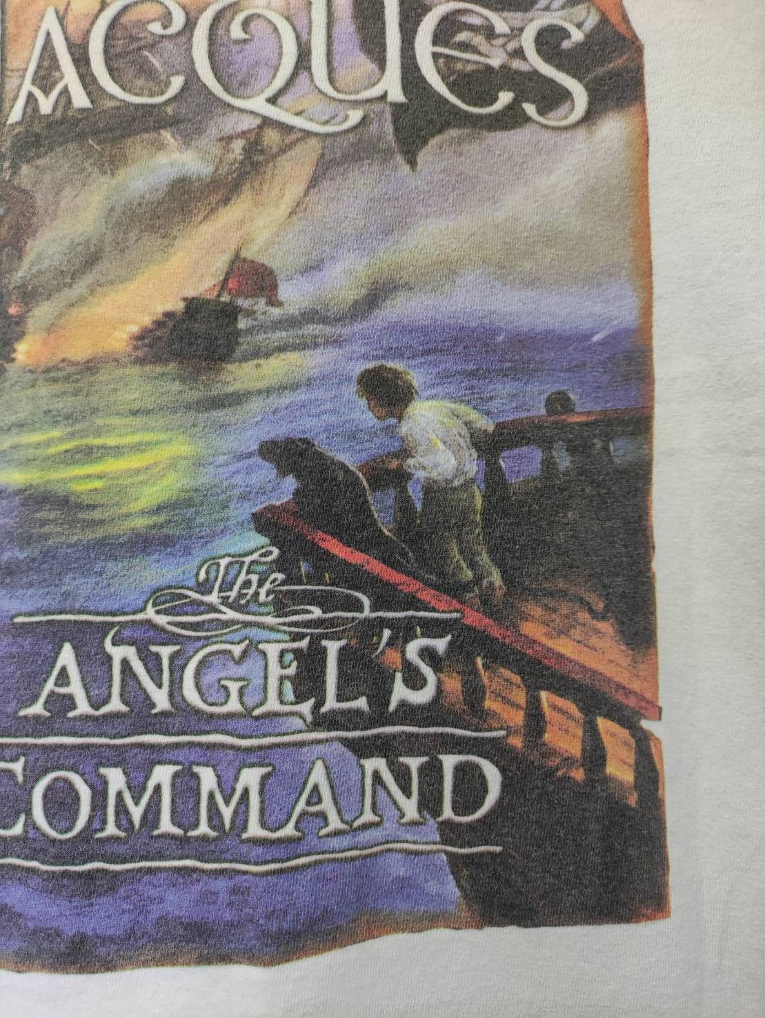 Sci-Fi Fantasy Vtg 00's The Angel's Command novel by Brian Jacques T-Shirt Size US XL / EU 56 / 4 - 5 Thumbnail