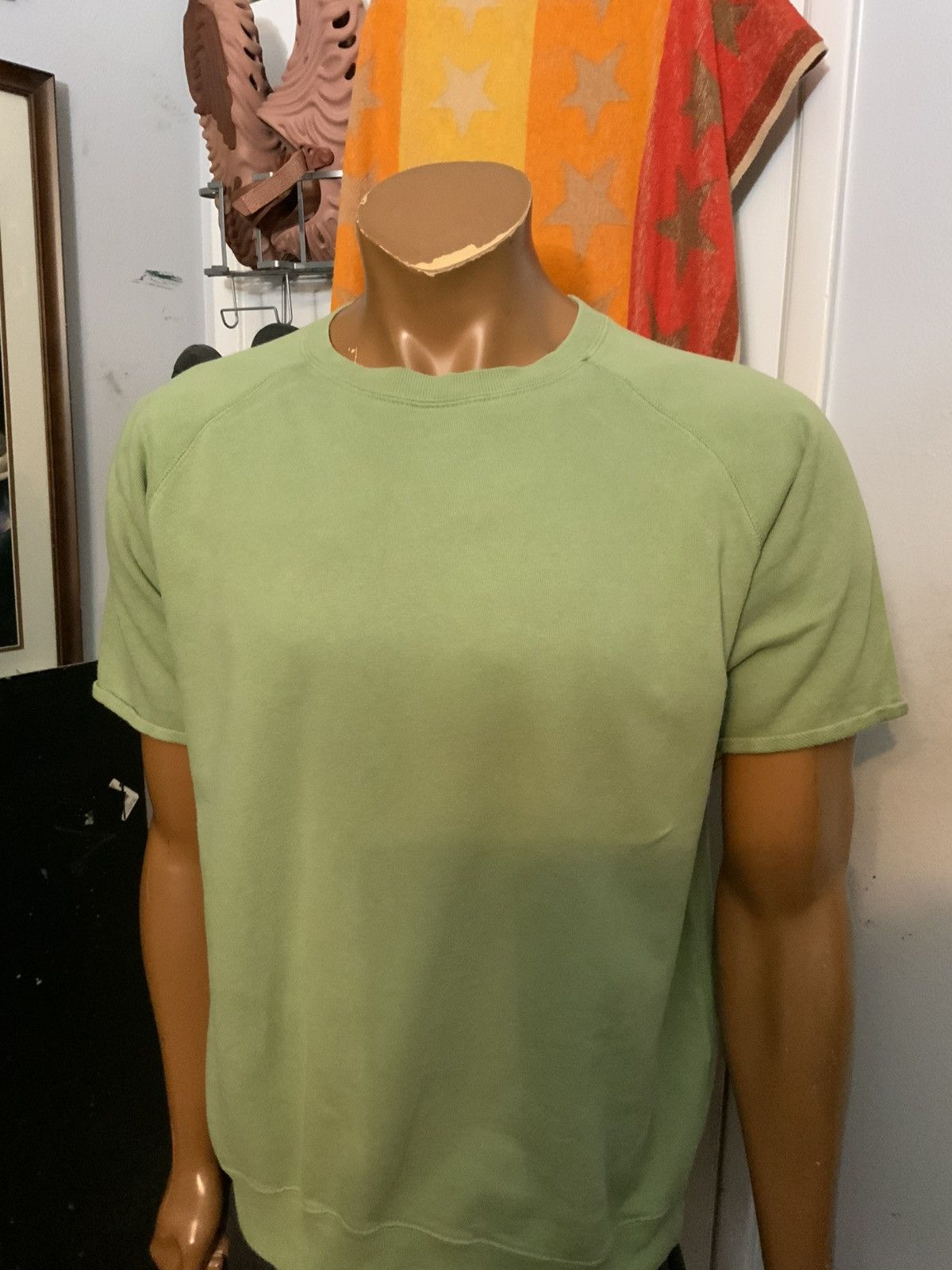 Beams Plus Beams Plus Made In Japan Green Terry Fleece S/S Sweatshirt Size US M / EU 48-50 / 2 - 9 Thumbnail