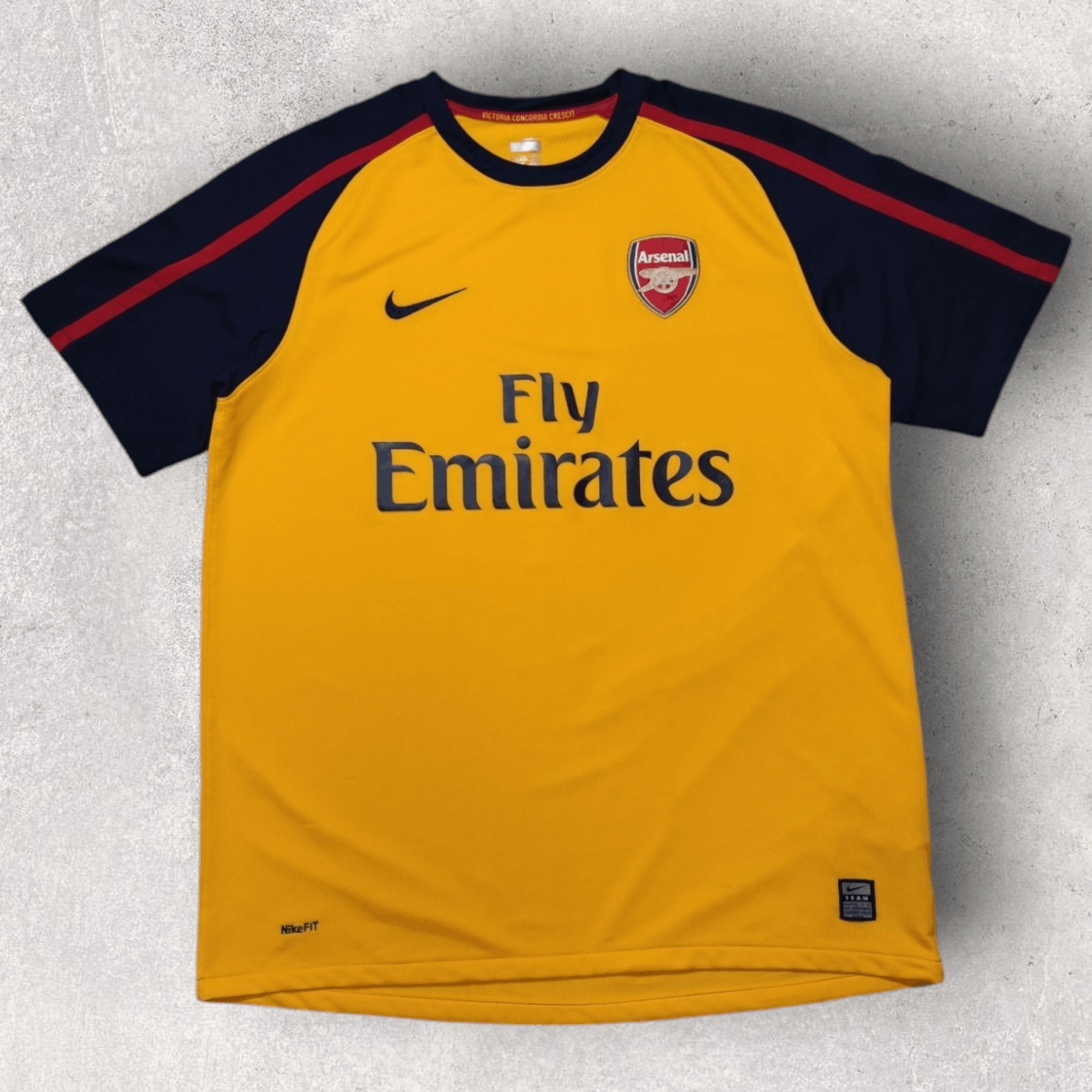 Nike Arsenal 2008-09 Away Jersey Football Mens Yellow Nike Fit Size US L / EU 52-54 / 3 - 1 Thumbnail