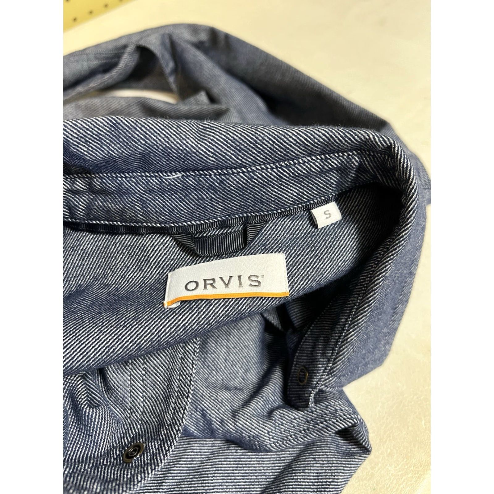 Orvis Orvis Shirt Women’s Pearl Snap Long Sleeve Chambray Blue Western Pocket Small S Casual Button-Up Size S / US 4 / IT 40 - 3 Thumbnail