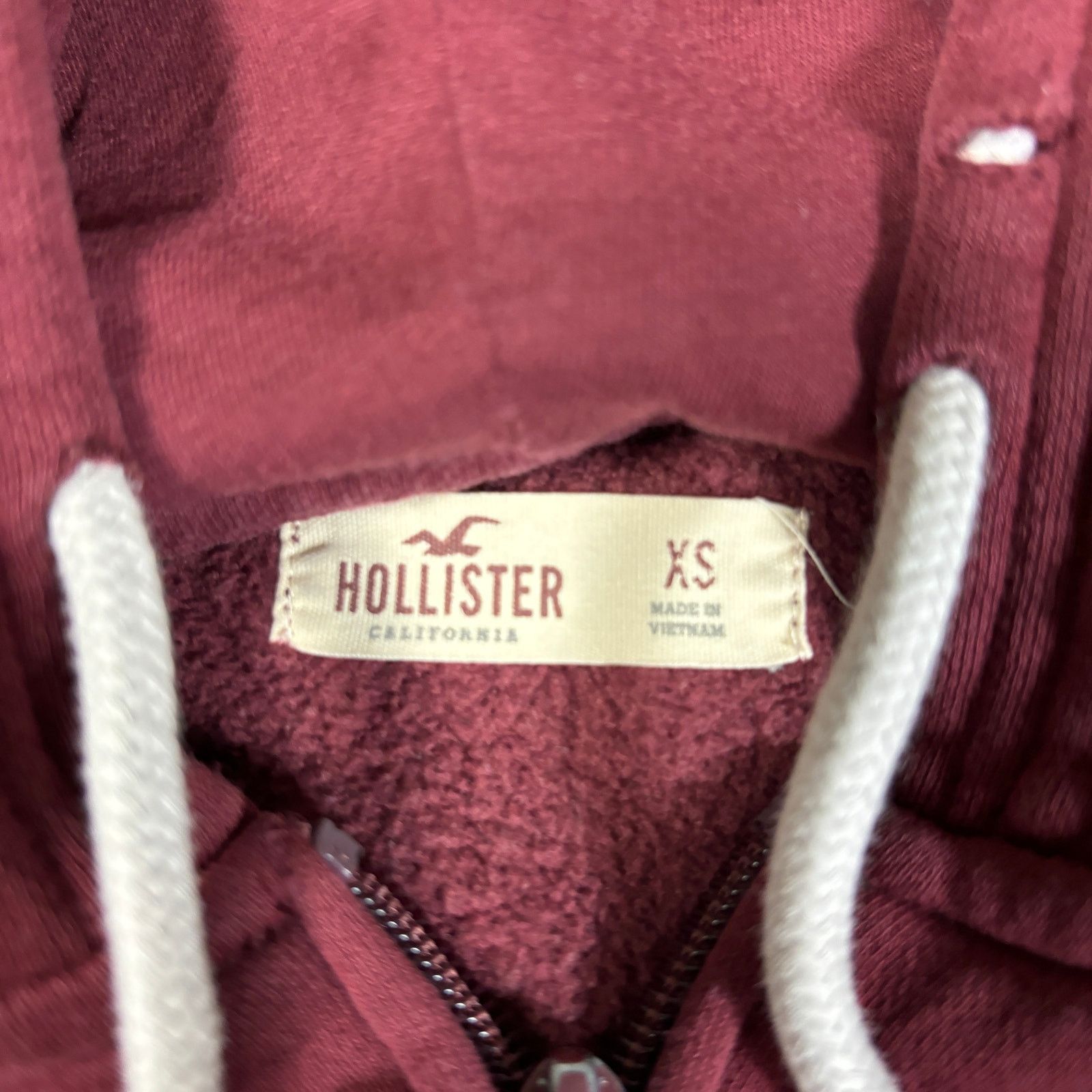 Hollister y2k 2000s style Hollister zip up hoodie maroon womens XS Size XS / US 0-2 / IT 36-38 - 4 Thumbnail