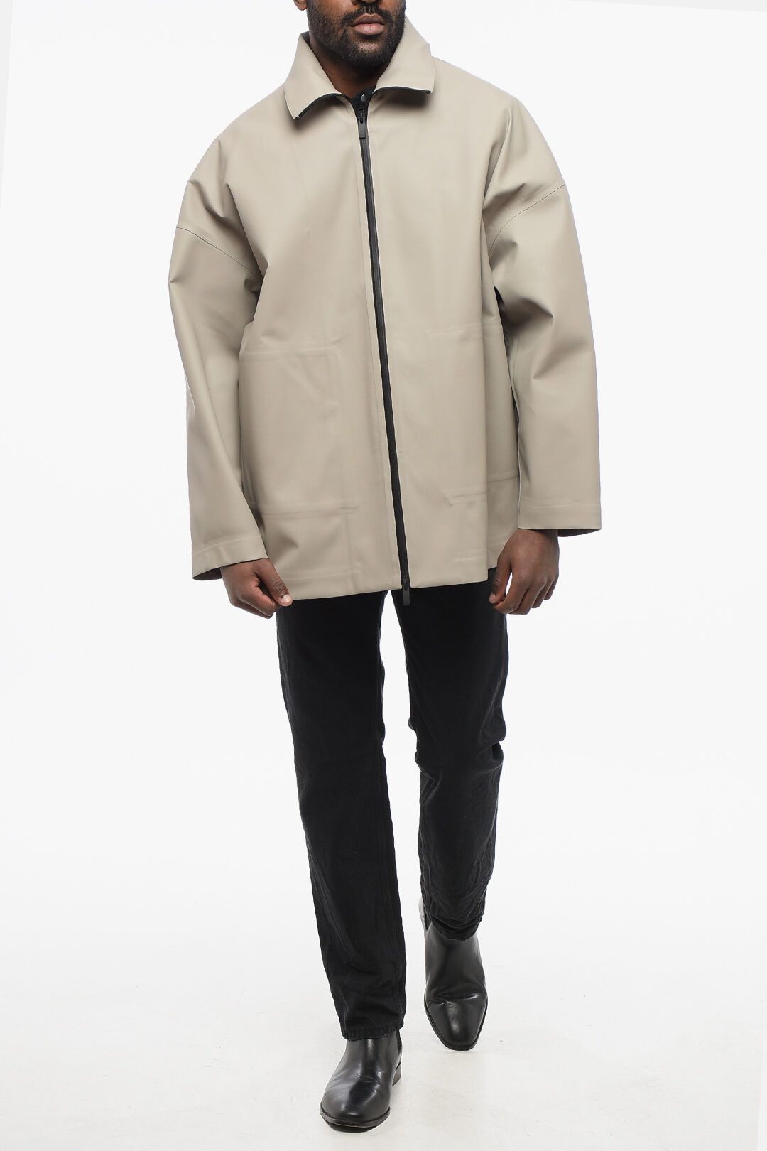 Fear of God og1mm0825 Zip-up Monochrome Nylon Windbreaker in Beige Size US M / EU 48-50 / 2 - 4 Thumbnail