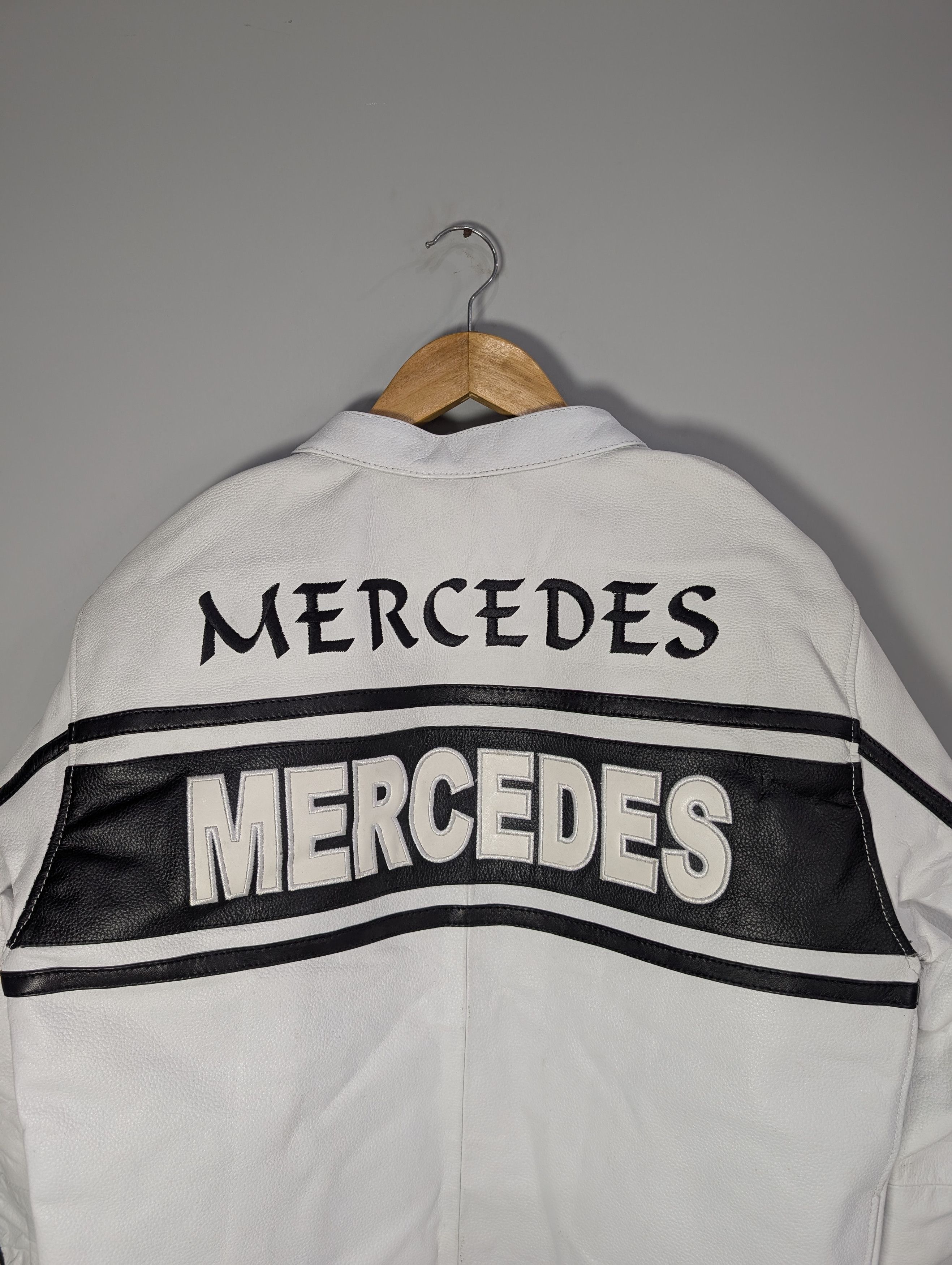 Vintage Mercedes Benz Real Cowhide Leather Jacket Size L / US 10 / IT 46 - 6 Thumbnail