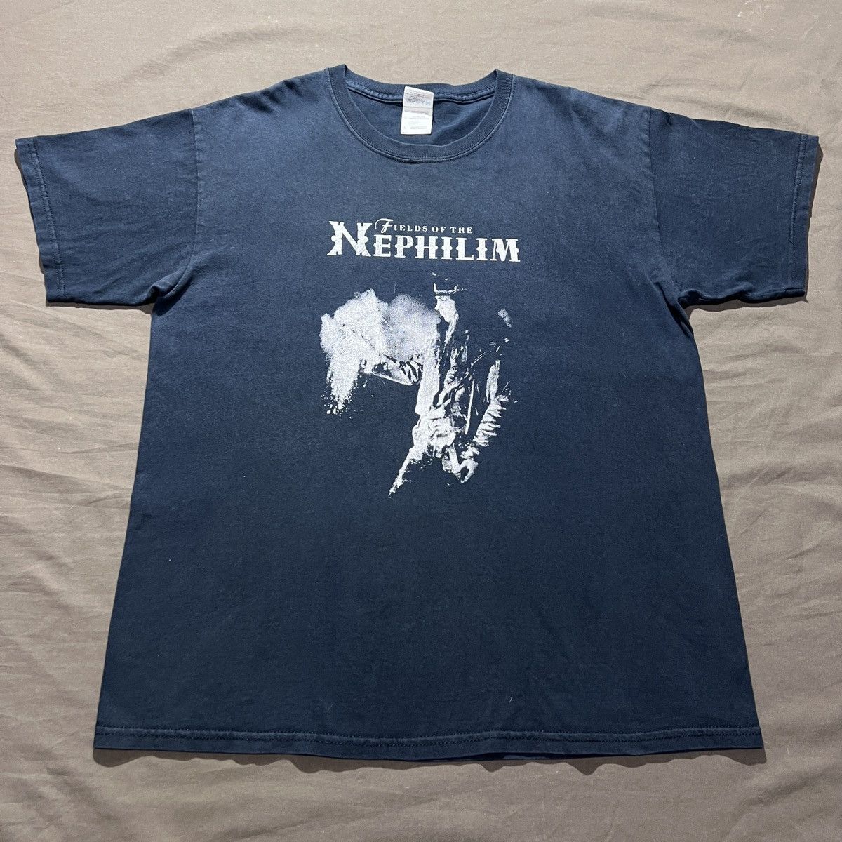 Band Tees Vintage Y2K Fields Of The Nephilim Tee Faded Goth rock Size US L / EU 52-54 / 3 - 2 Thumbnail