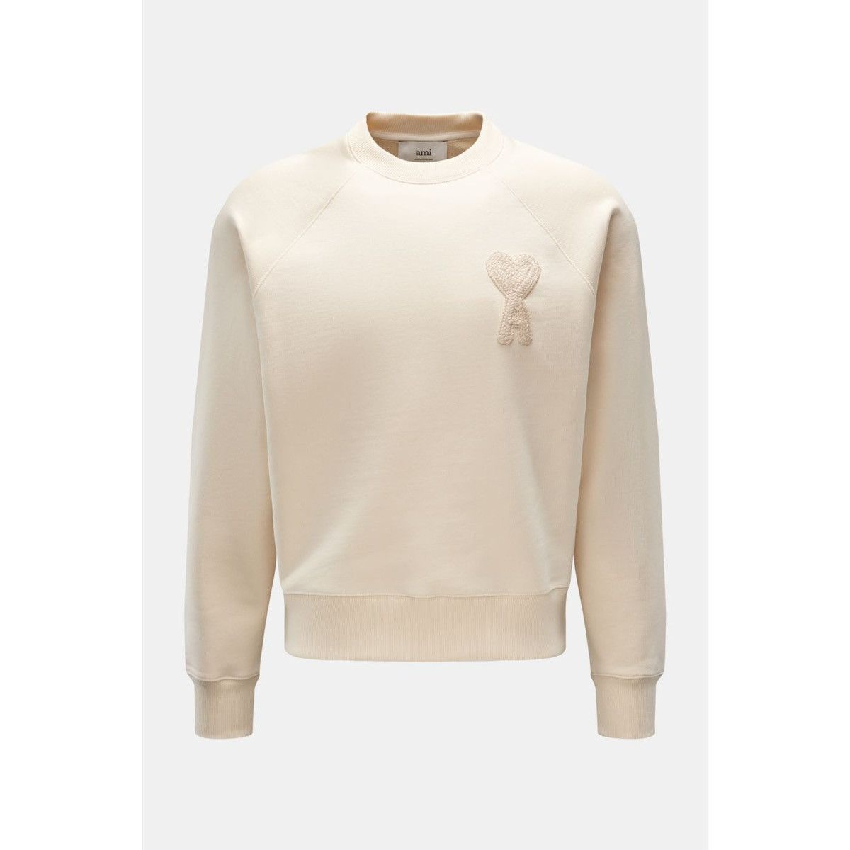 AMI AMI Paris Ami de Coeur Patch Sweatshirt Beige Size M Size US M / EU 48-50 / 2 - 1 Thumbnail