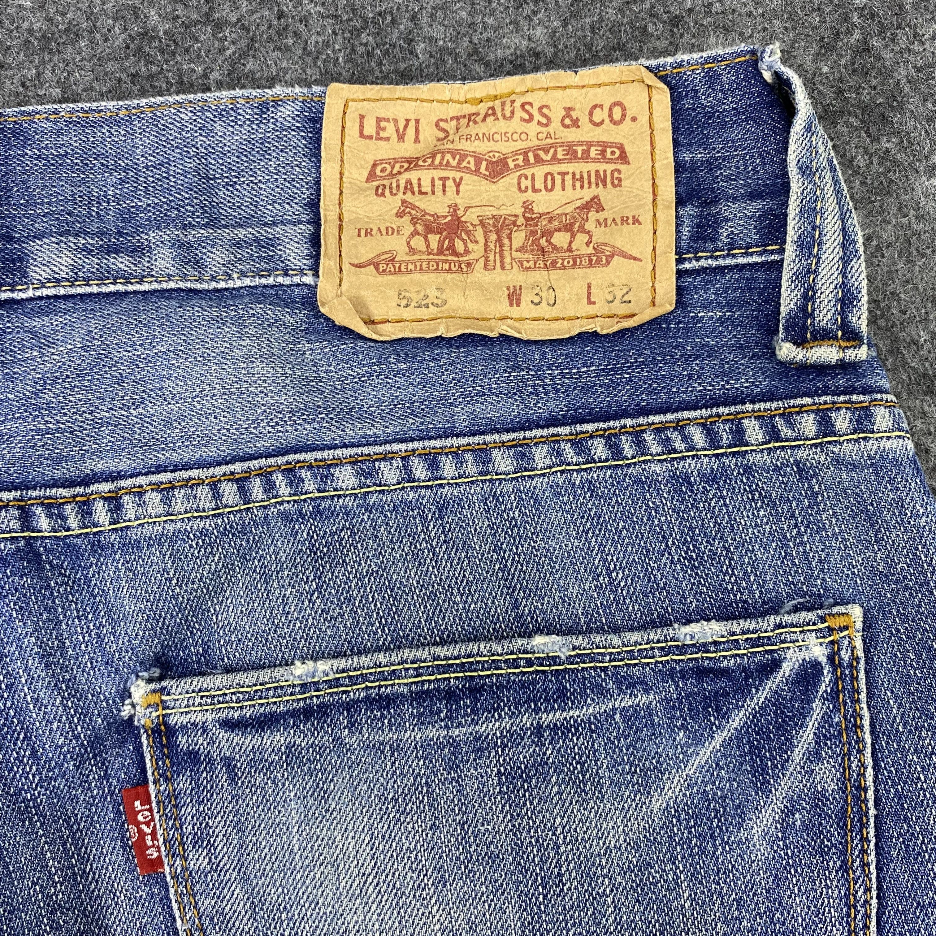 Jean × Levi's × Vintage Vintage Levis 523 Straight Blue Wash Jeans-J1144 Size US 32 / EU 48 - 10 Thumbnail