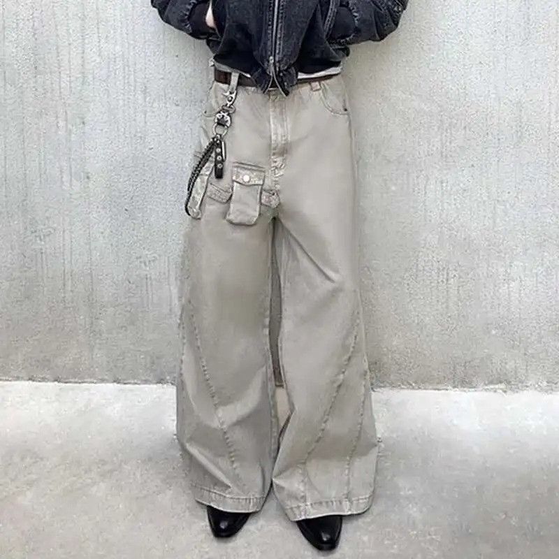 Jean Retro Cargo Patchwork Streetwear Jeans Size US 32 / EU 48 - 1 Thumbnail