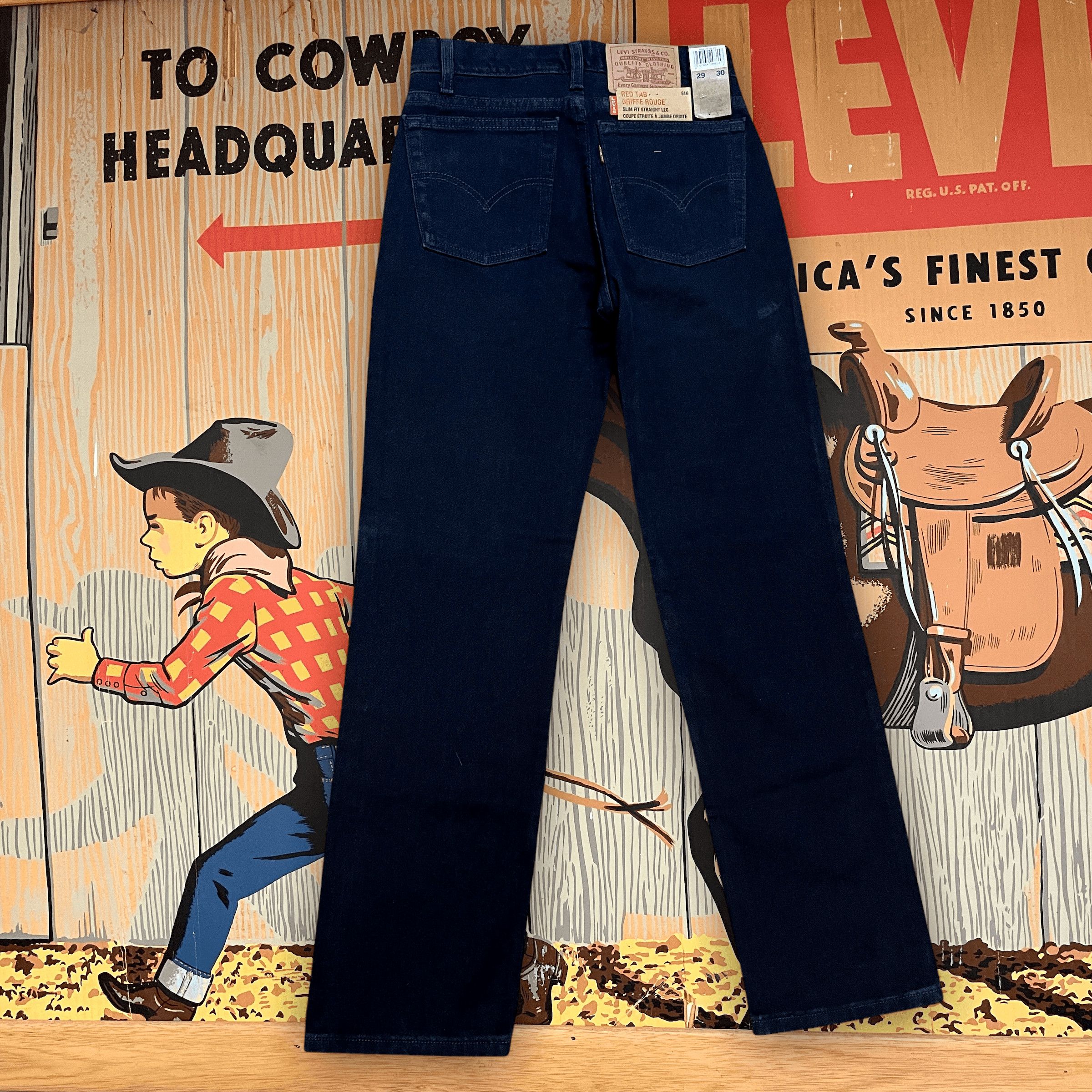 Levi's Deadstock Vintage Levi's Black 516 Slim Fit Straight Leg Denim Jeans Made In Canada 29" Waist Size US 29 - 2 Thumbnail