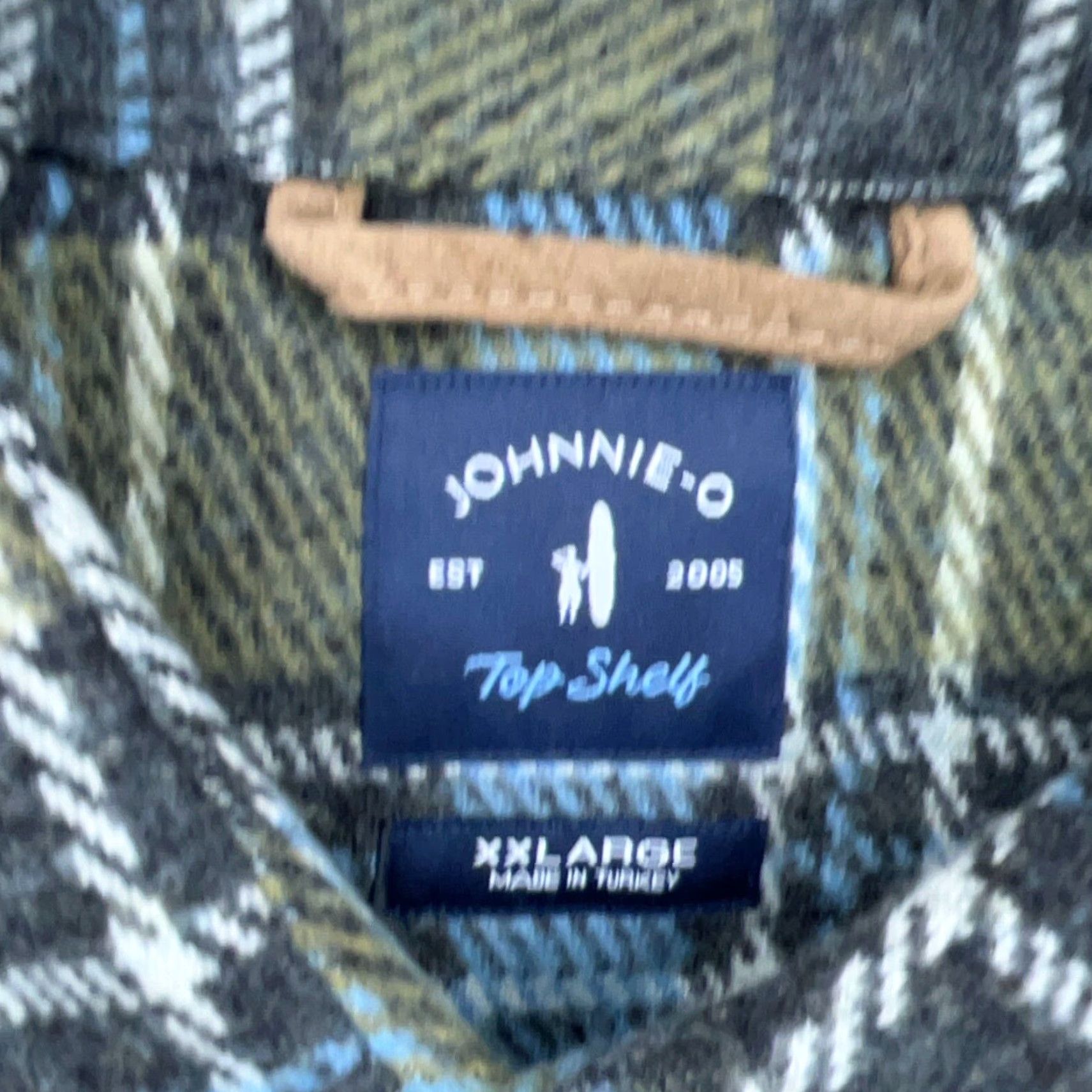 johnnie-O johnnie-O Shirt Jacket Shirt Men 2XL Green Plaid Flannel Heavy Shacket Zip Hoodie Pocket Casual Outdoor Modern Size US XXL / EU 58 / 5 - 4 Thumbnail