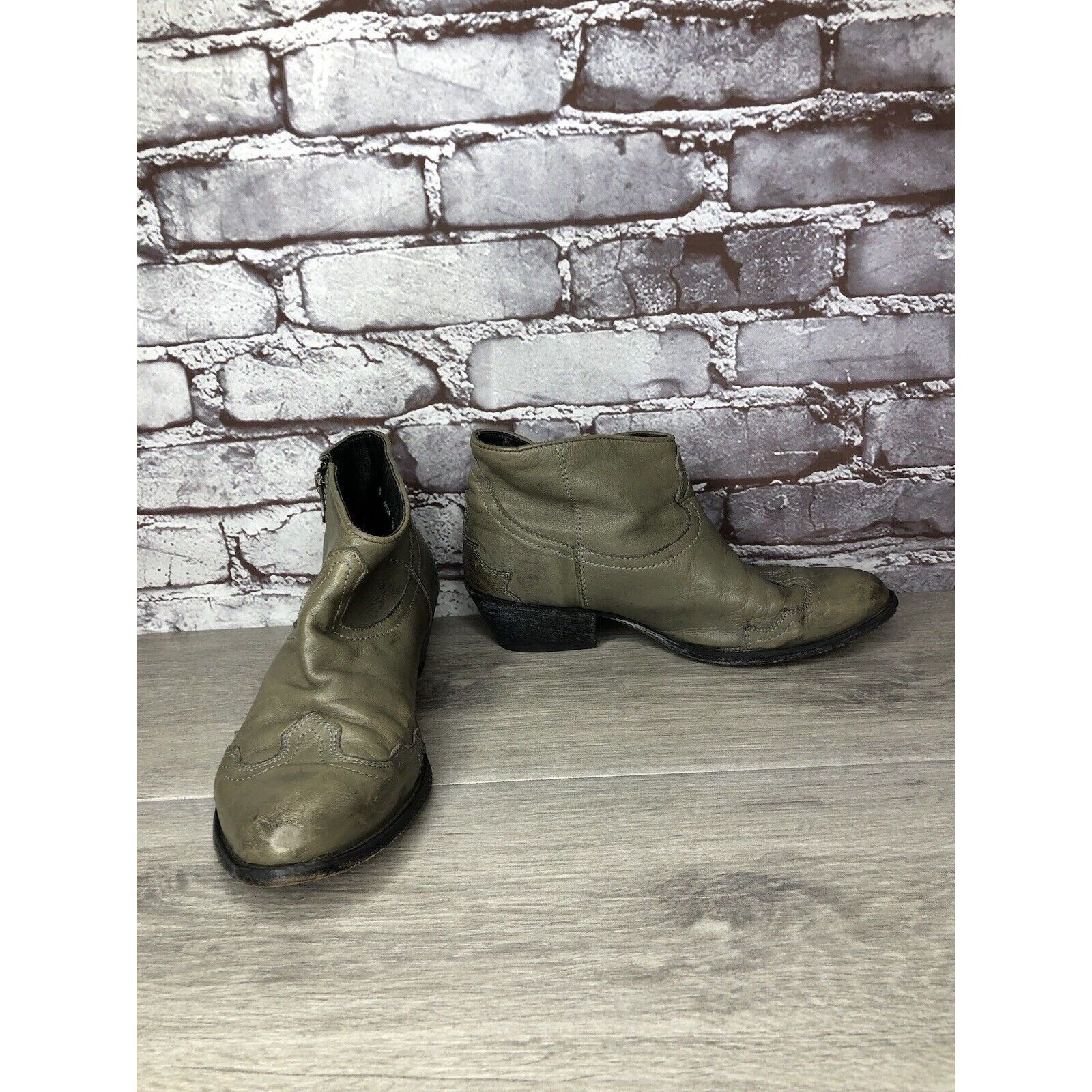 Other Baske California Green Western Zip Pointed Toe Heel Boots Wo Size US 7.5 / IT 37.5 - 18 Thumbnail