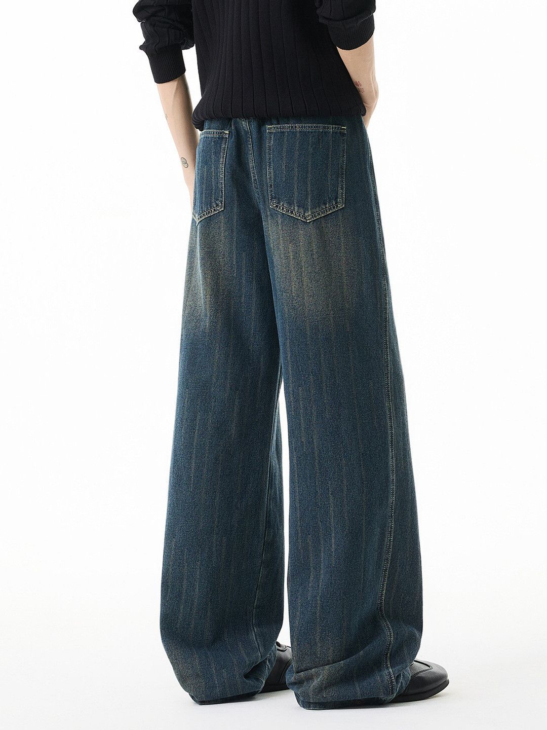 Japanese Brand American high-street trendy Cleanfit straight wide-leg jeans Size US 32 / EU 48 - 4 Thumbnail