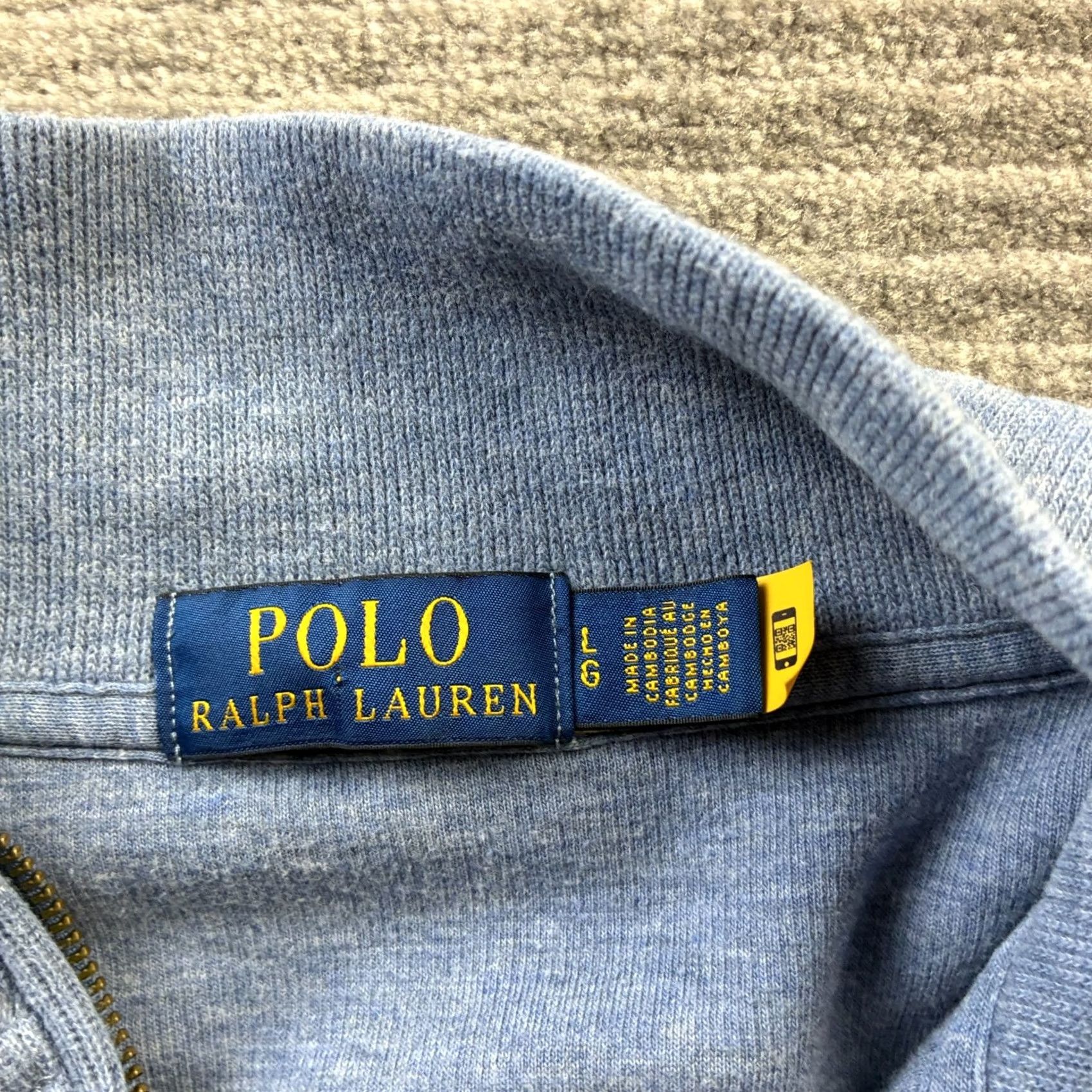 Polo Ralph Lauren Polo Ralph Lauren Sweater Mens Large Blue Knit Quarter Zip Pony Size US L / EU 52-54 / 3 - 7 Thumbnail