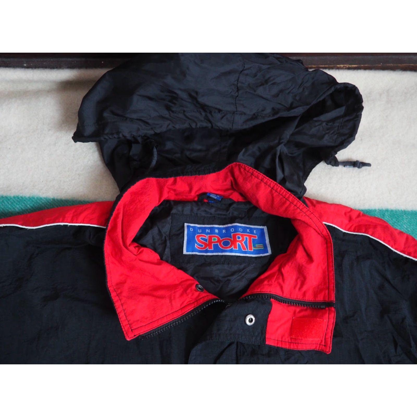 Dunbrooke VINTAGE Dunbrooke Castrol Racing Windbreaker Jacket Mens XL Black Zip Nylon 90s Geometric Logo Pattern Jacket Size US XL / EU 56 / 4 - 3 Thumbnail