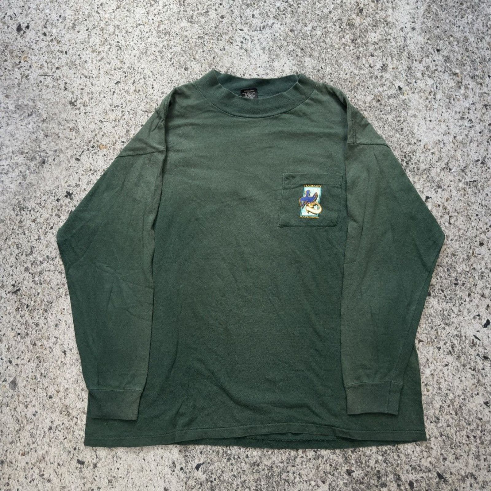 Harley Davidson Vintage 90s Faded Harley Davidson Longsleeve Size US XL / EU 56 / 4 - 6 Thumbnail