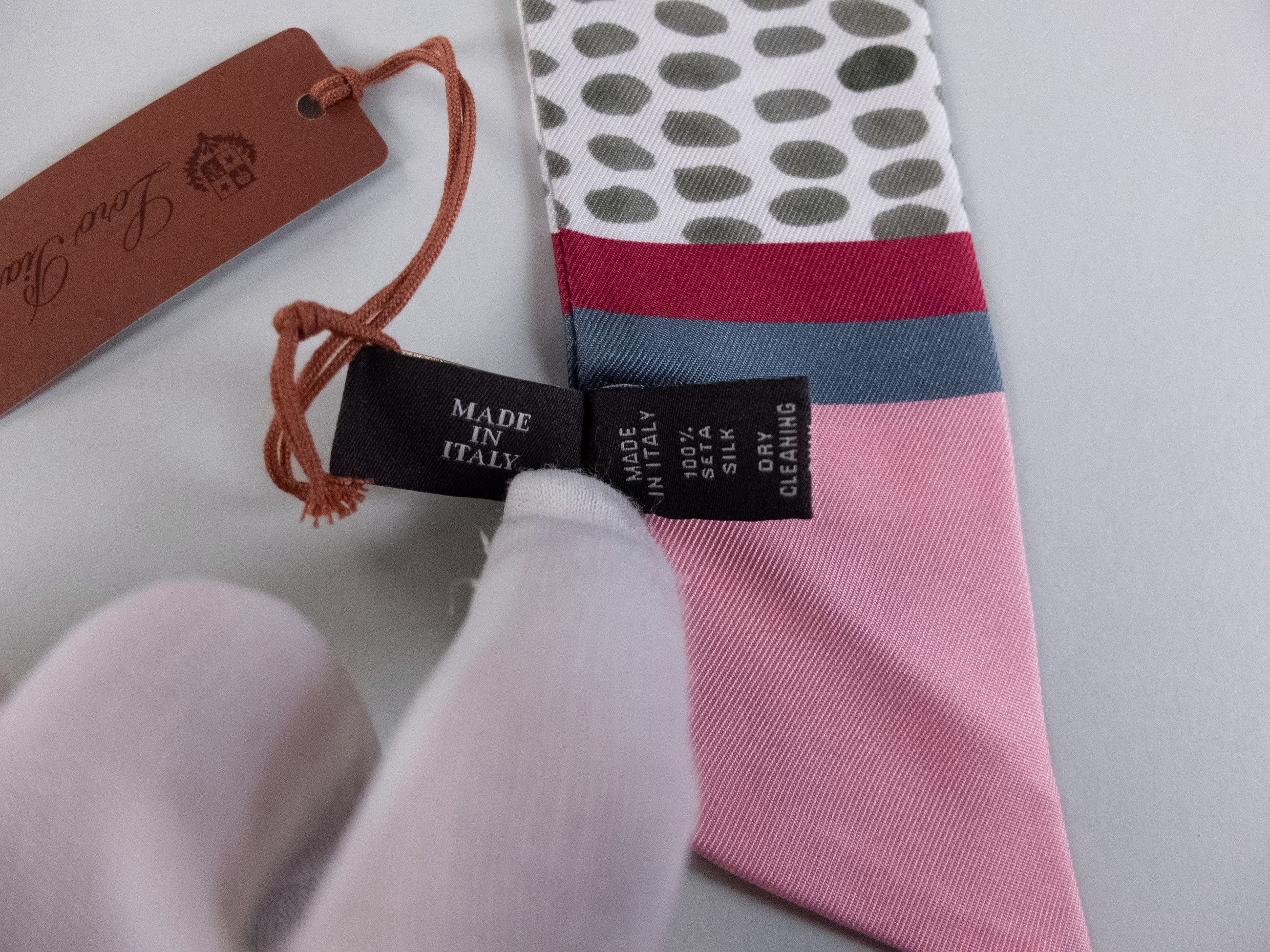 Loro Piana LORO PIANA Gocce D'Autunno pink teardrop silk mitzah scarf Size ONE SIZE - 4 Thumbnail
