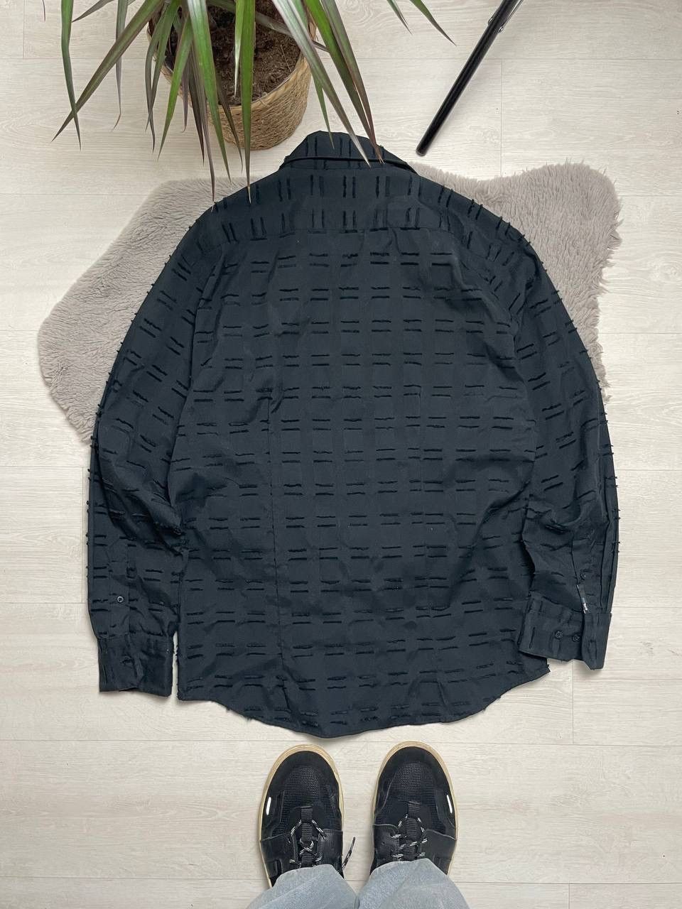 Japanese Brand × Vintage Avantgarde Vintage Rap Shirt Oversized Full Black Y2k Size US L / EU 52-54 / 3 - 6 Thumbnail
