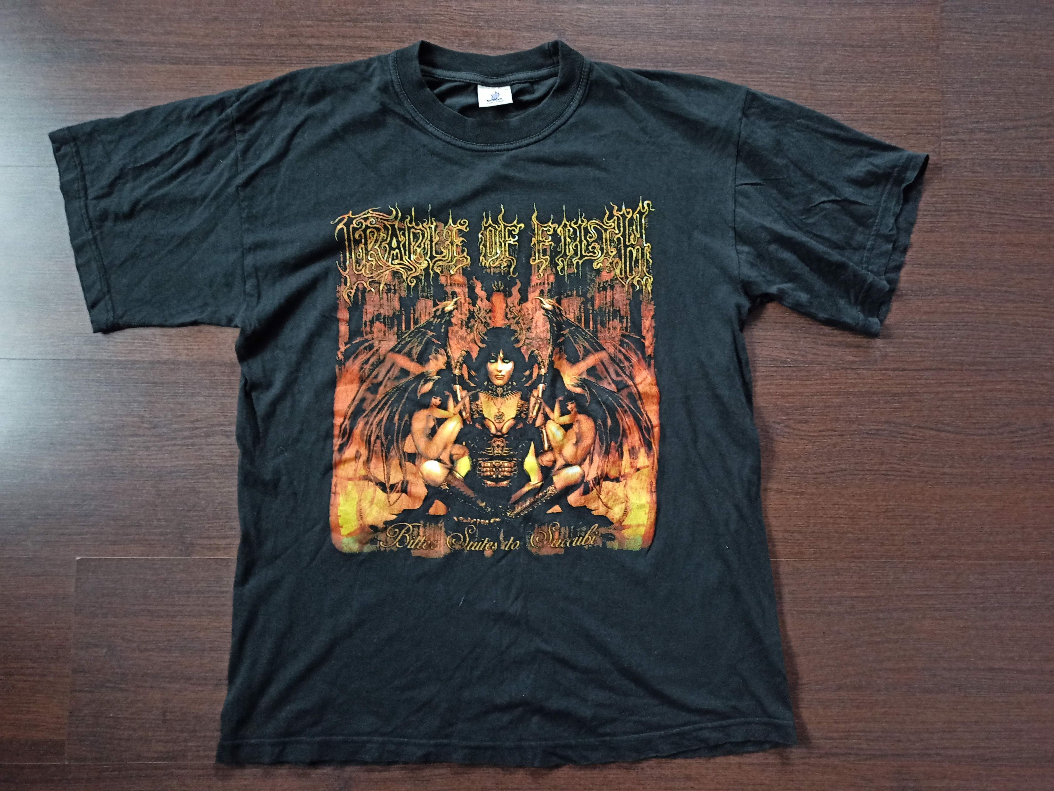 image of Rock Band x Rock T Shirt Cradle Of Filth – Bitter Suites To Succubi,vintage Early 00S in Black (Siz