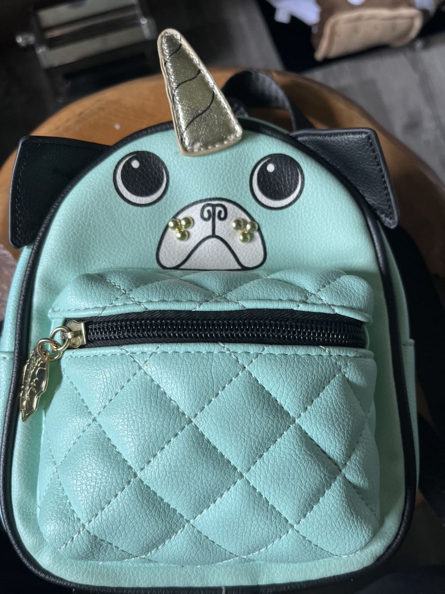 Betsey Johnson Betsey Johnson Pugicorn Mini Backpack Green Pug Unicorn Size ONE SIZE - 1 Thumbnail