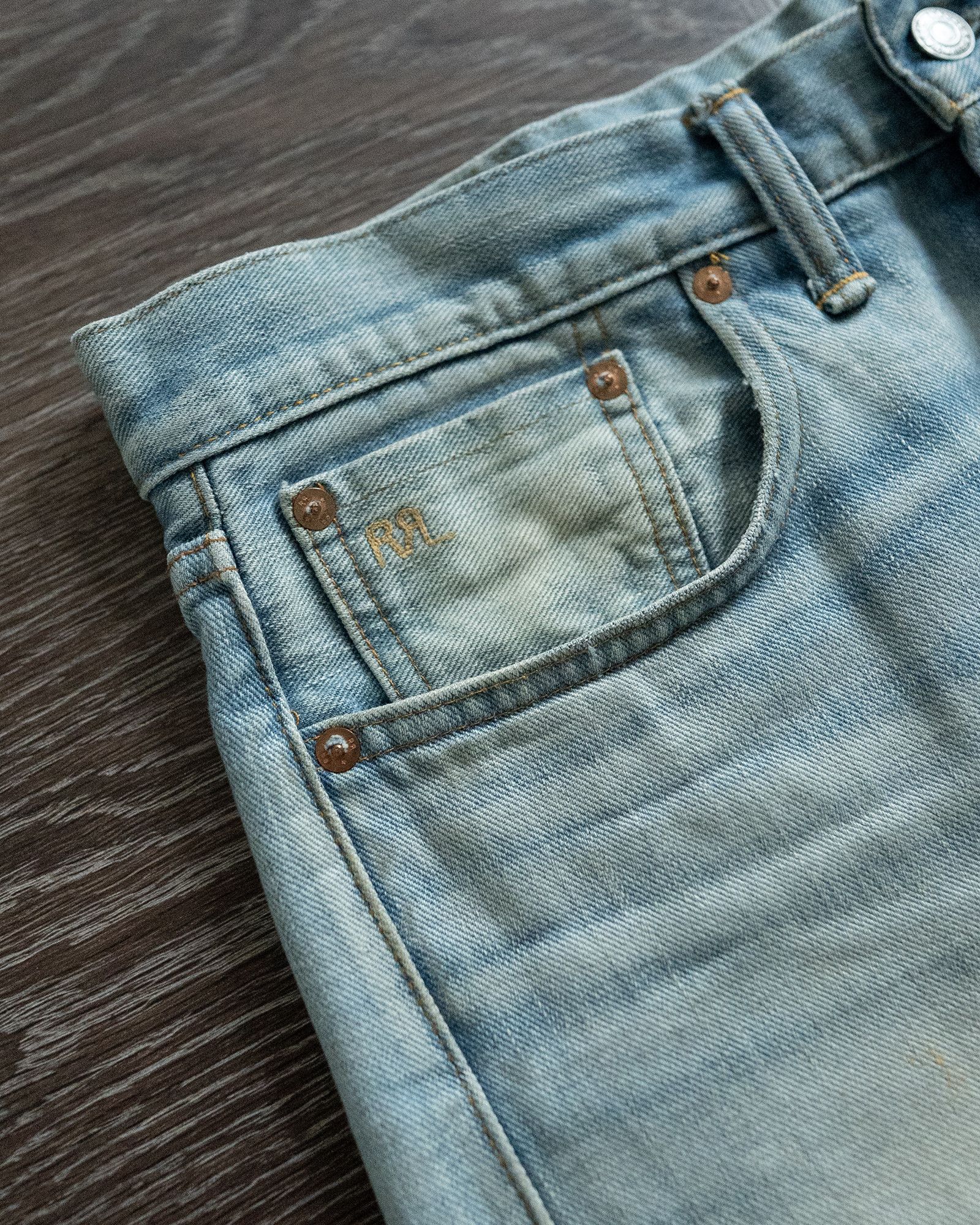 RRL Ralph Lauren Camden Washed Selvedge Denim – Straight Fit Size US 34 / EU 50 - 4 Thumbnail