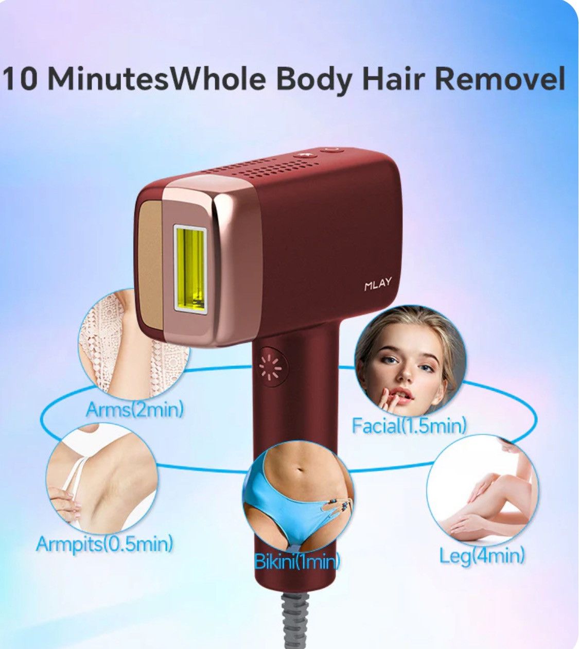Other MLAY T14 Home Use IPL Laser EpilatorWith Replaceable Head Size ONE SIZE - 12 Thumbnail