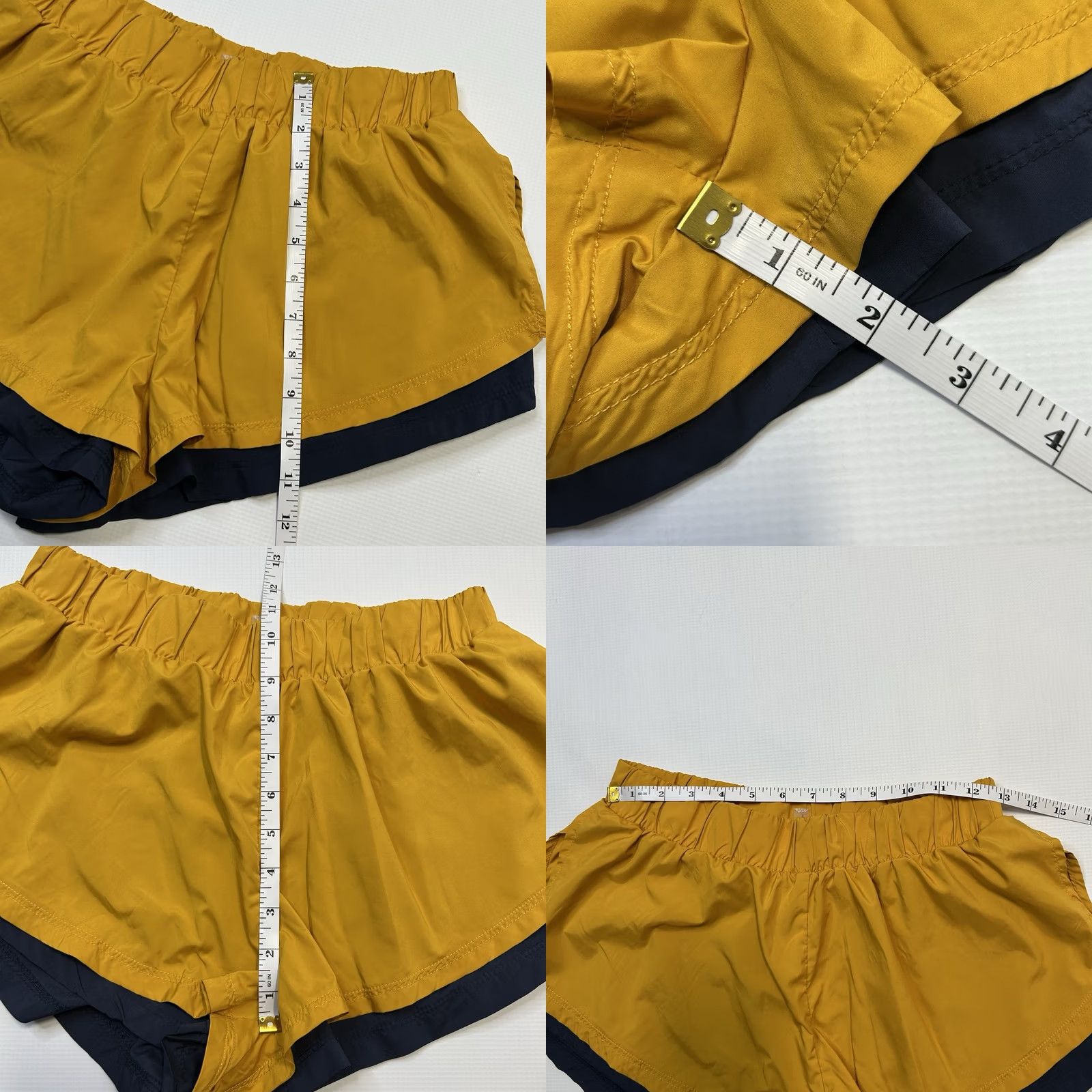Free People VINTAGE? Free People Movement Hardio Cardio Shorts Yellow Blue Womens Size Small Activewear Shirts? Size 28" / US 6 / IT 42 - 9 Thumbnail