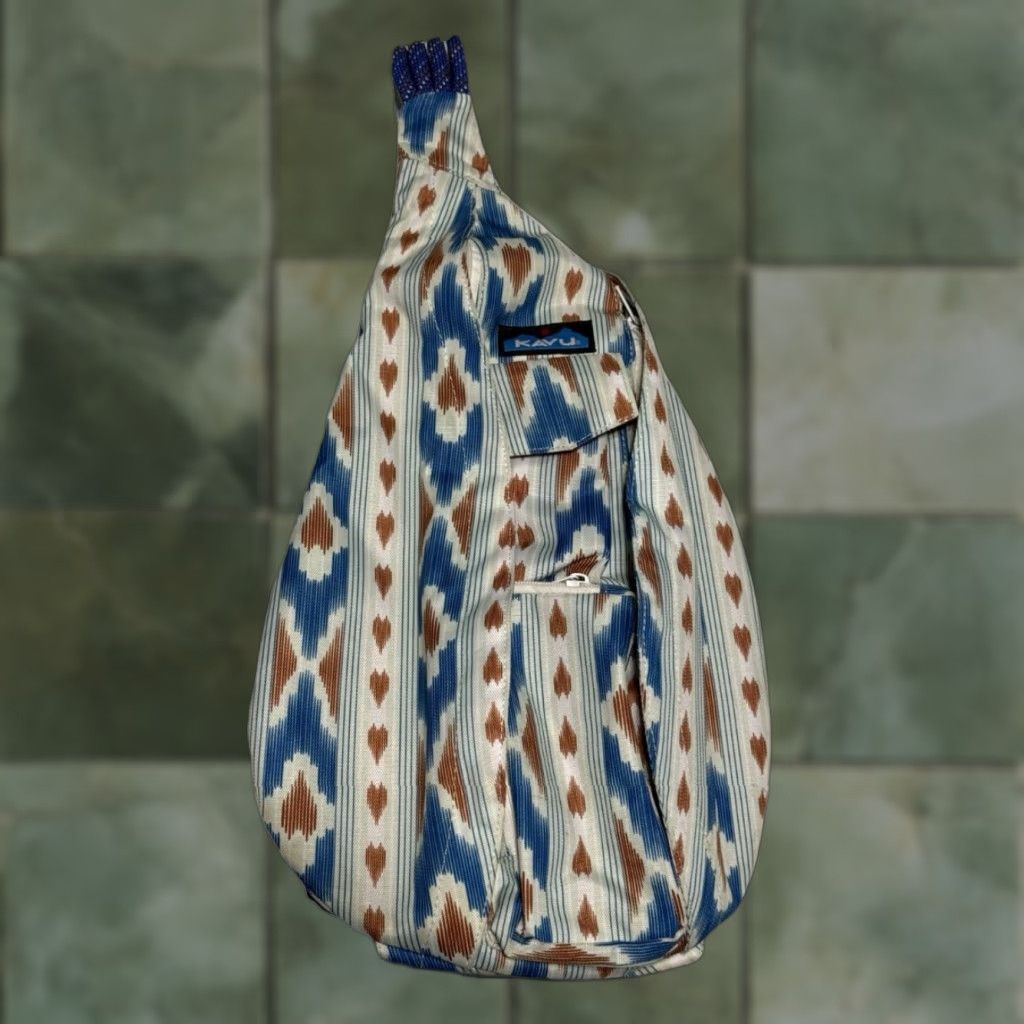 KAVU KAVU Original Rope Sling Bag Crossbody Backpack River Ikat Polyester EUC Size ONE SIZE - 1 Thumbnail