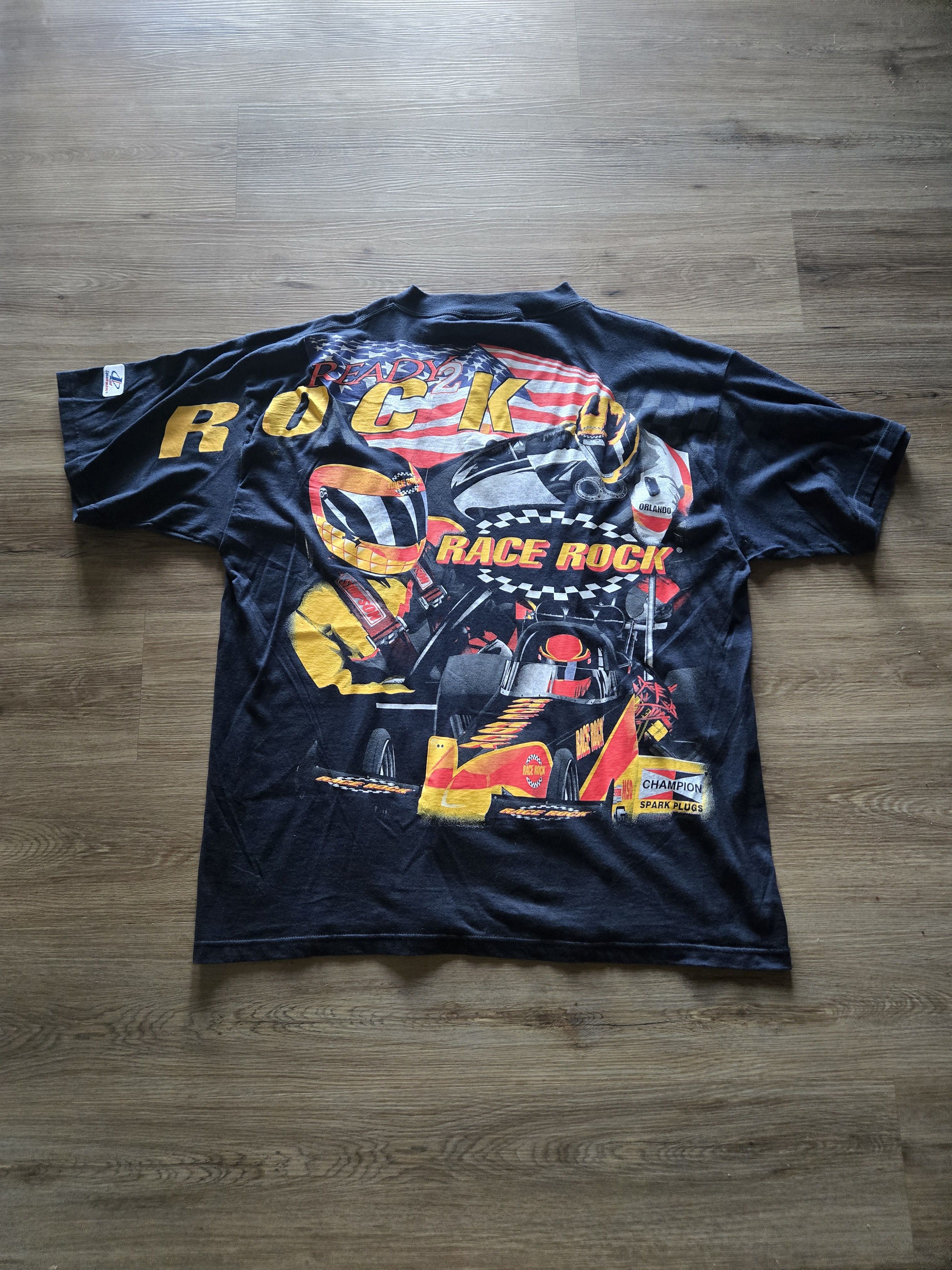 Vintage 1998 Limited Edition Vintage Race Rock TShirt Size US XL / EU 56 / 4 - 2 Thumbnail