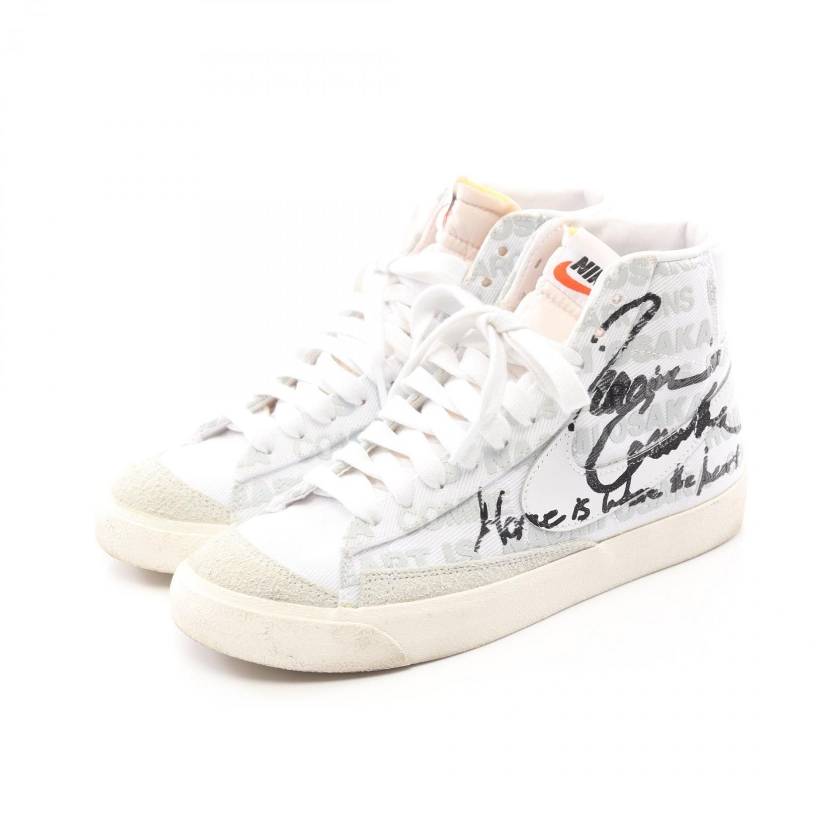 Other Nike × Comme Des Garcons Homme × Naomi Osaka Blazer Mid Vntg Canvas Leather Suede Sneakers Canvas Shoes Da5383-100 in White