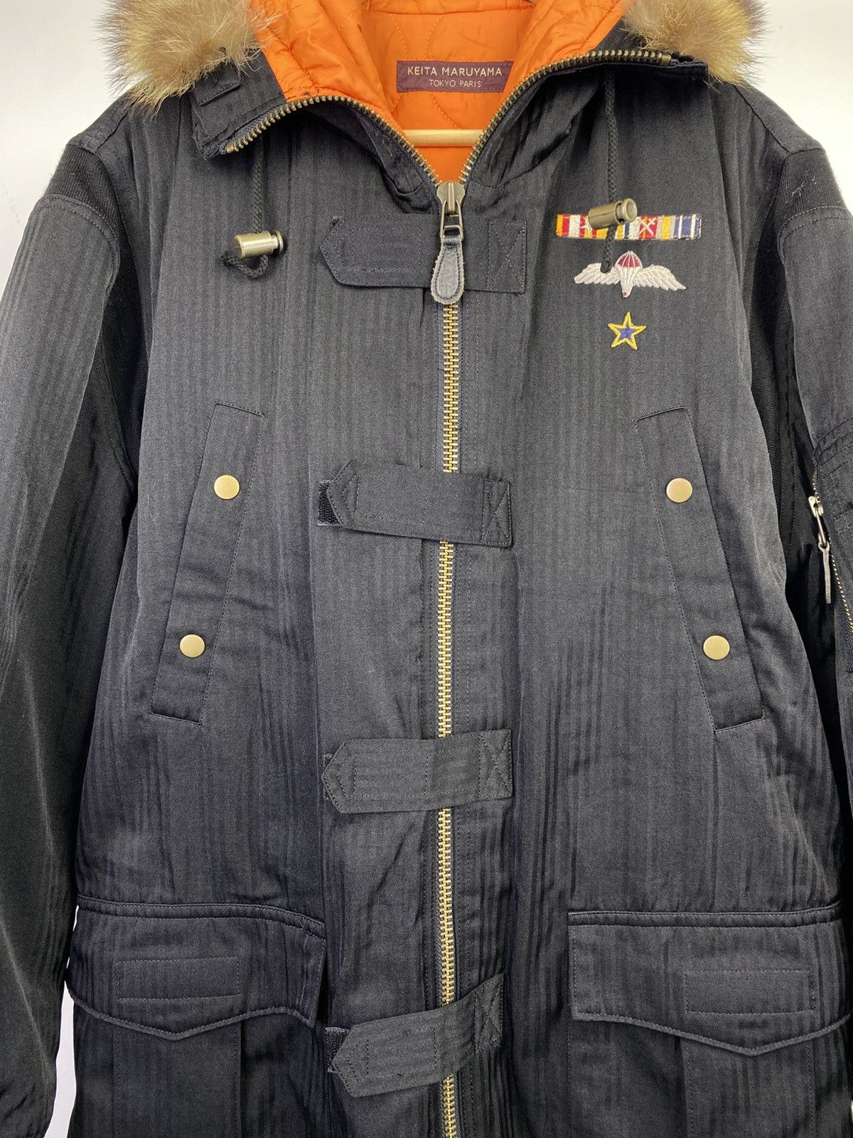 Japanese Brand 1990’s Keita Maruyama Snorkel Hoodie Quilted Bomber Parka Size US M / EU 48-50 / 2 - 6 Thumbnail