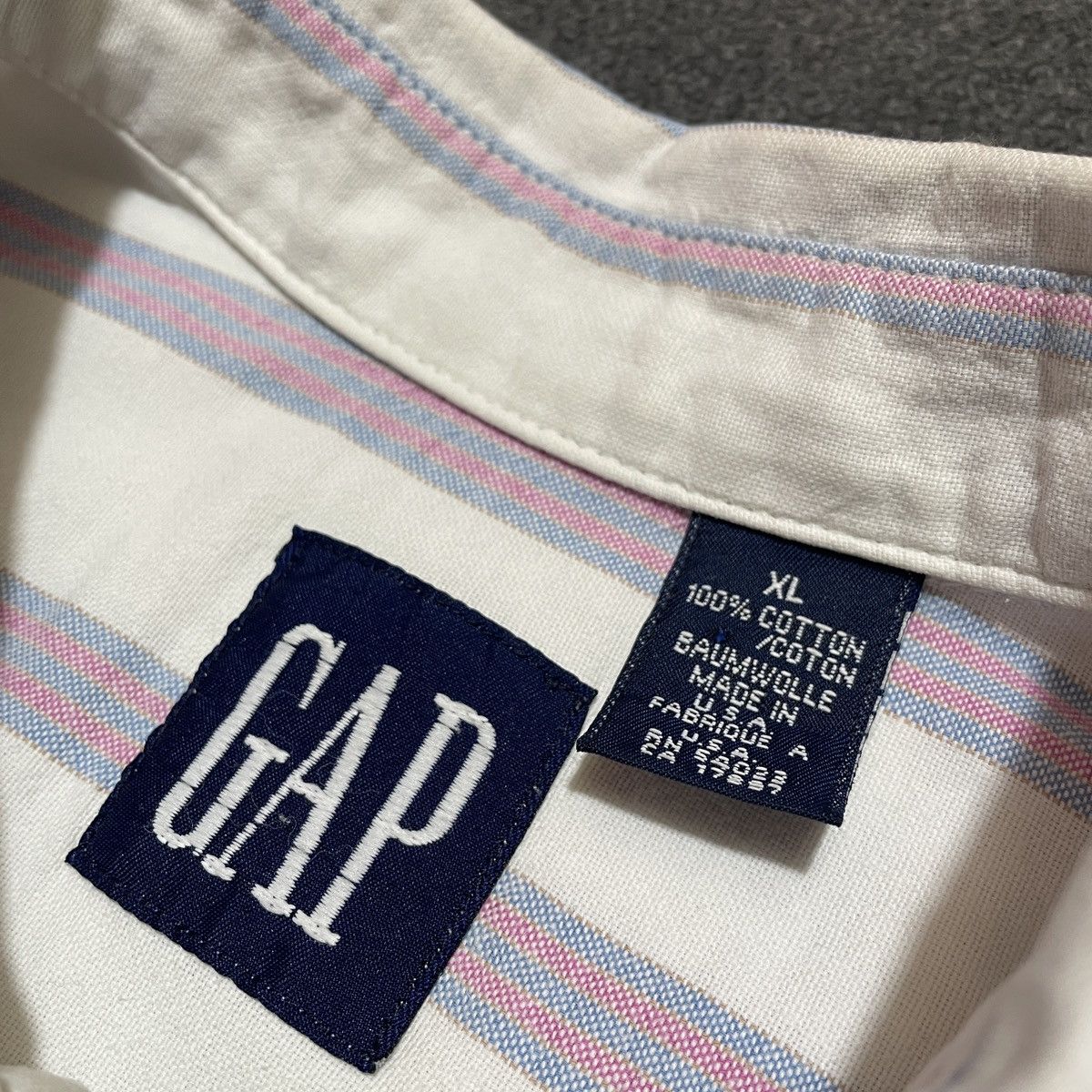 Gap 90s Old Gap USA Stripe Shirt Button Down Size US XL / EU 56 / 4 - 9 Thumbnail