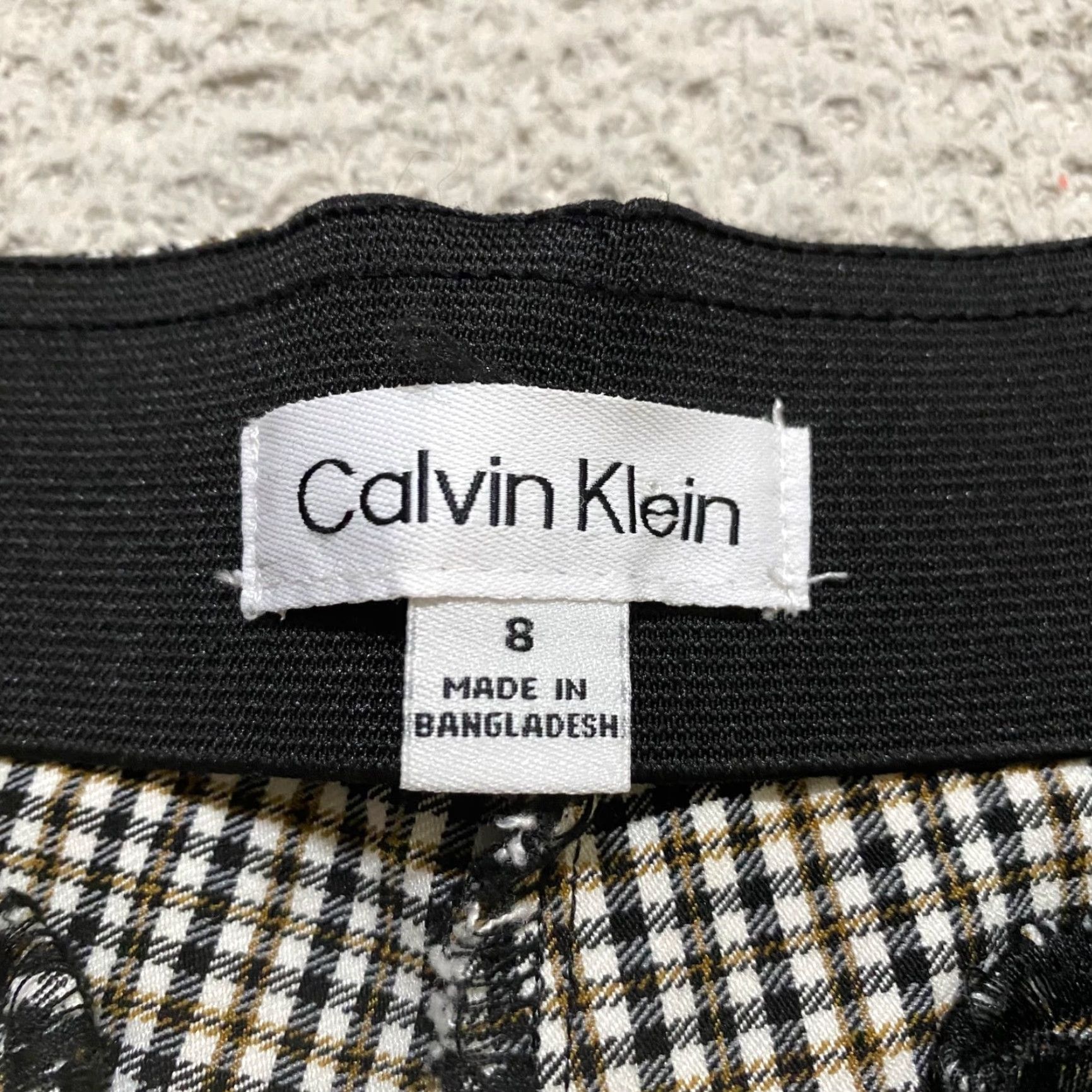 Calvin Klein Calvin Klein Pants Womens 8 Multicolor Plaid Skinny Ankle Mid Rise Pull On Color Multicolor Casual Formal 8 Womens Size 30" / US 8 / IT 44 - 3 Thumbnail
