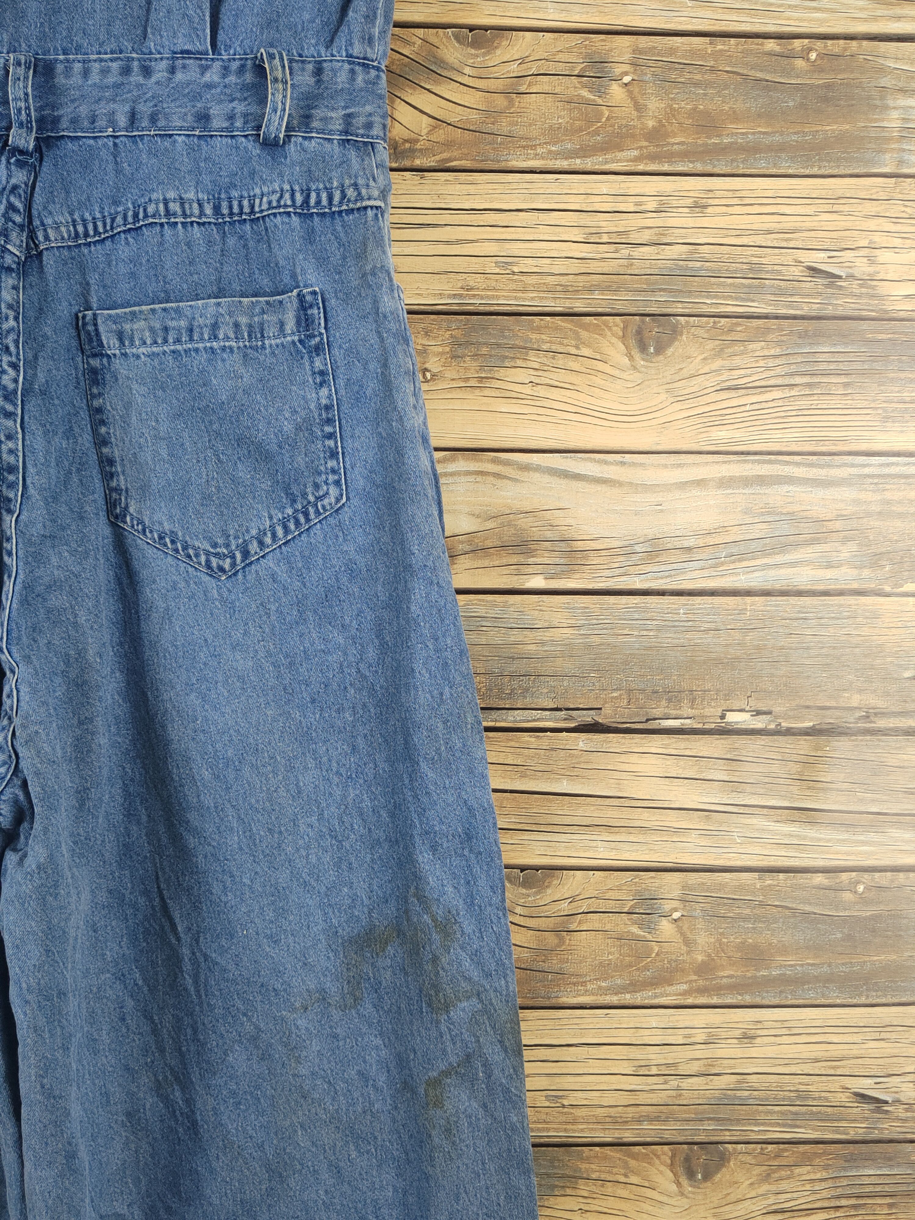 Vintage L.H Studio Blue Denim Short Sleeve Coveralls Size 29" - 21 Thumbnail